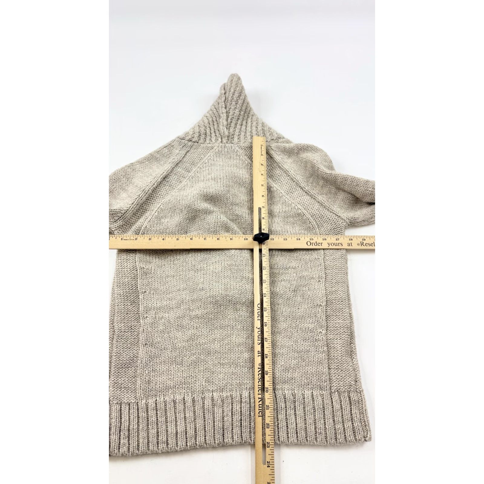 Loft VINTAGE LOFT Sweater Womens Medium Gray Shawl Collar Alpaca Wool Knit Pullover Soft Cozy Size M / US 6-8 / IT 42-44 - 7 Thumbnail