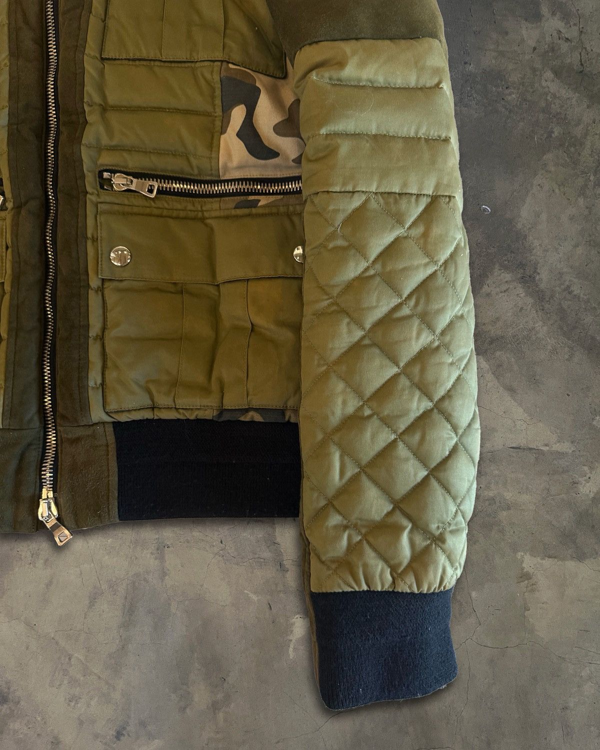 Balmain BALMAIN AW2014 FUR TRIM CAMO PRINT QUILTED JACKET Size US M / EU 48-50 / 2 - 2 Thumbnail