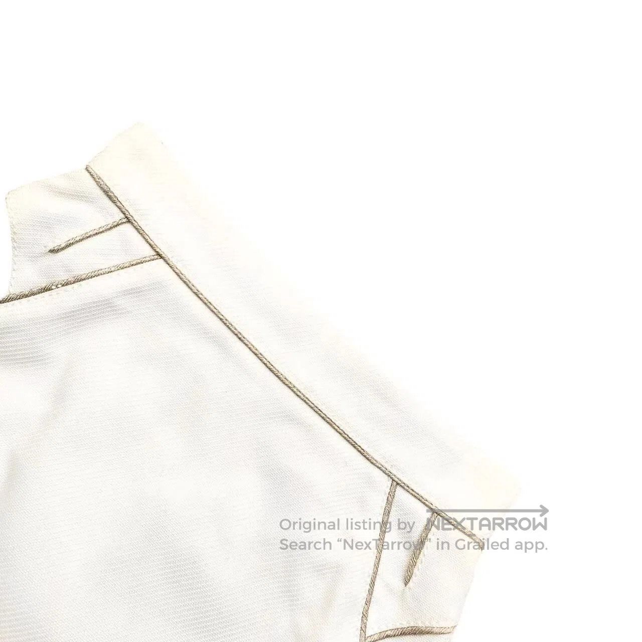 Louis Vuitton Louis Vuitton A gold-rimmed white skirt| Size 42" / US 20 - 3 Thumbnail