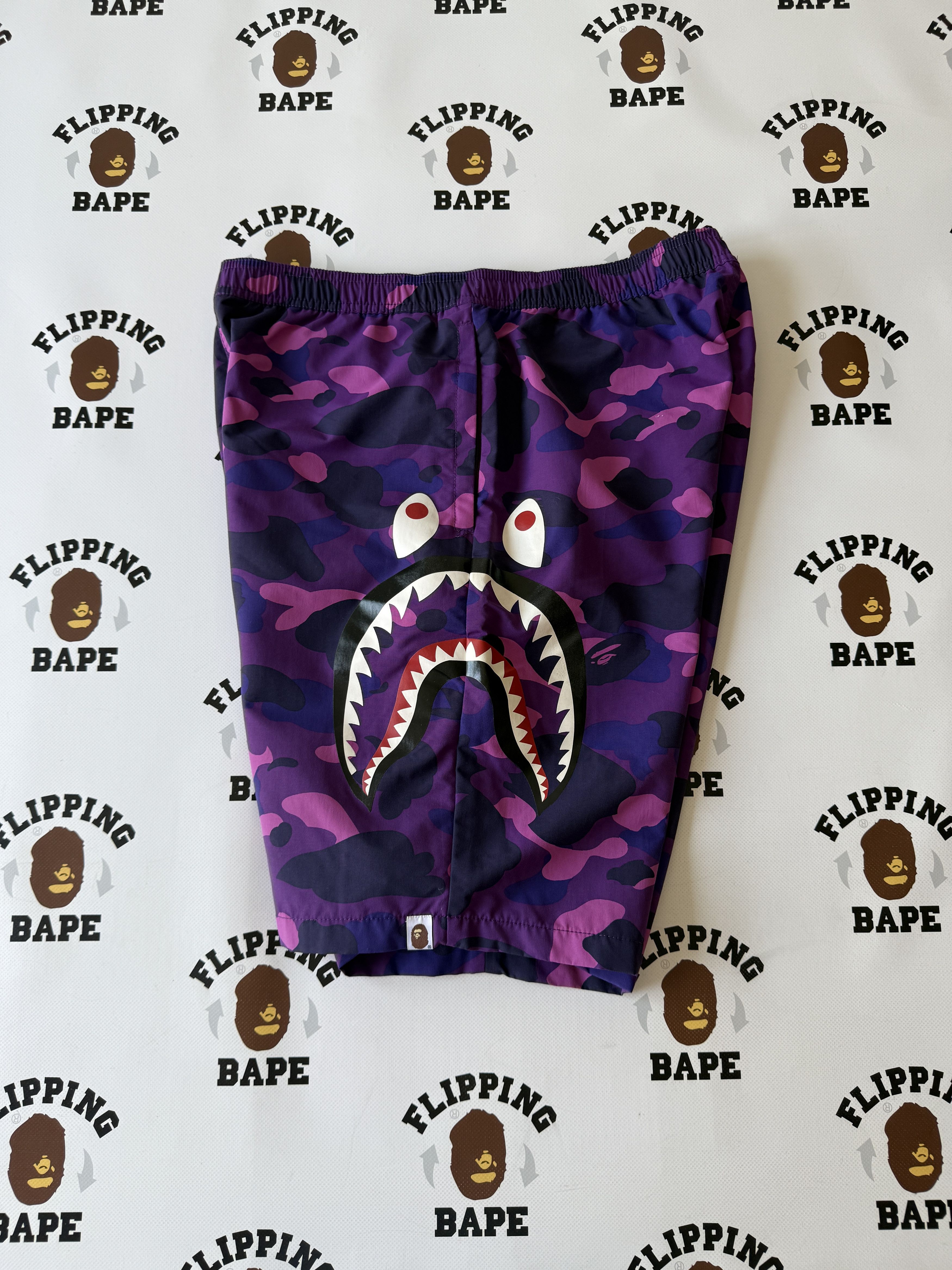 Bape BAPE COLOR CAMO SIDE SHARK BEACH SHORTS Size US 36 / EU 52 - 4 Thumbnail