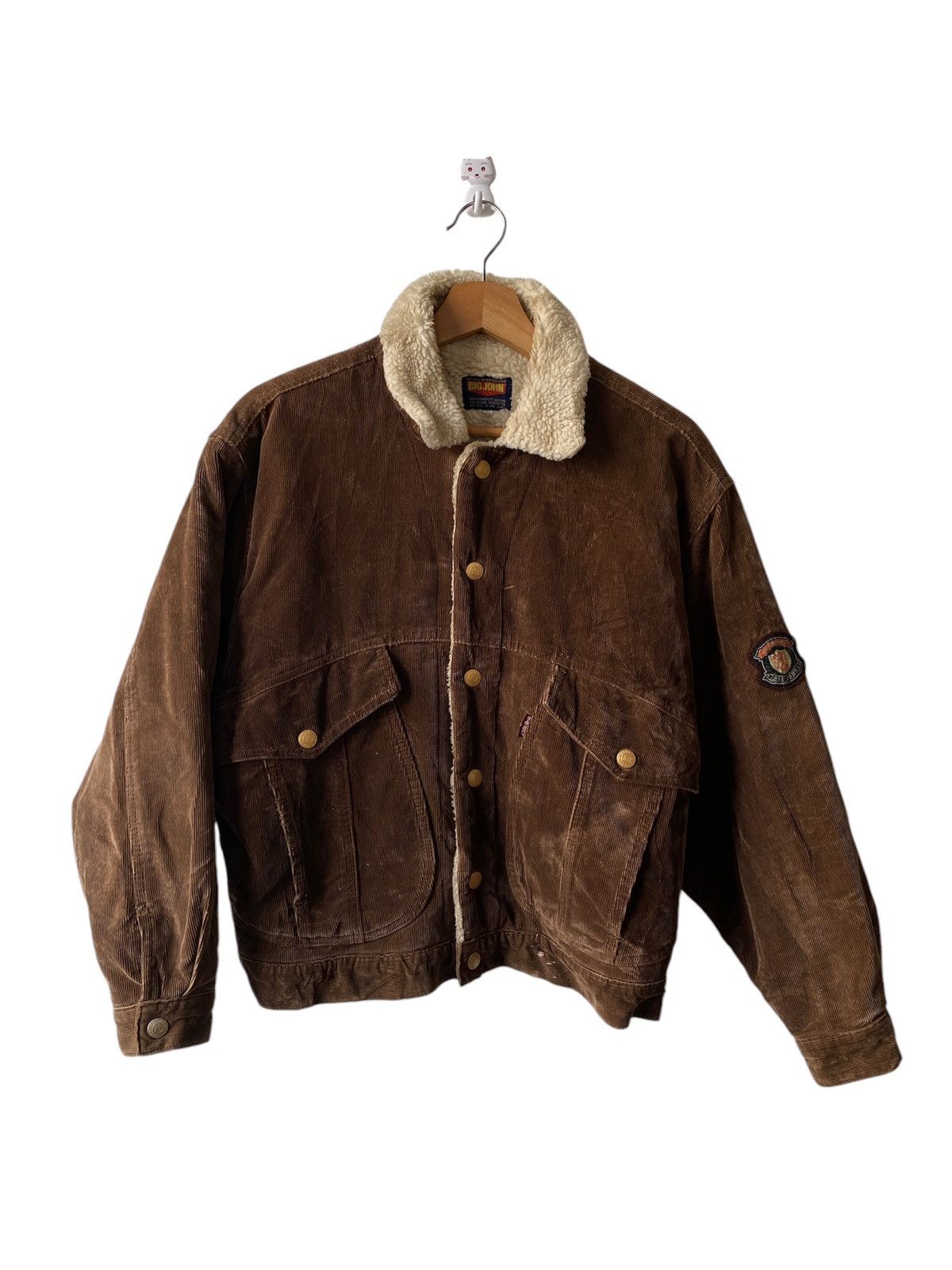 Big John × Vintage 1990s - Vintage Big John Corduroy Sherpa Lining Jacket Size US M / EU 48-50 / 2 - 1 Thumbnail