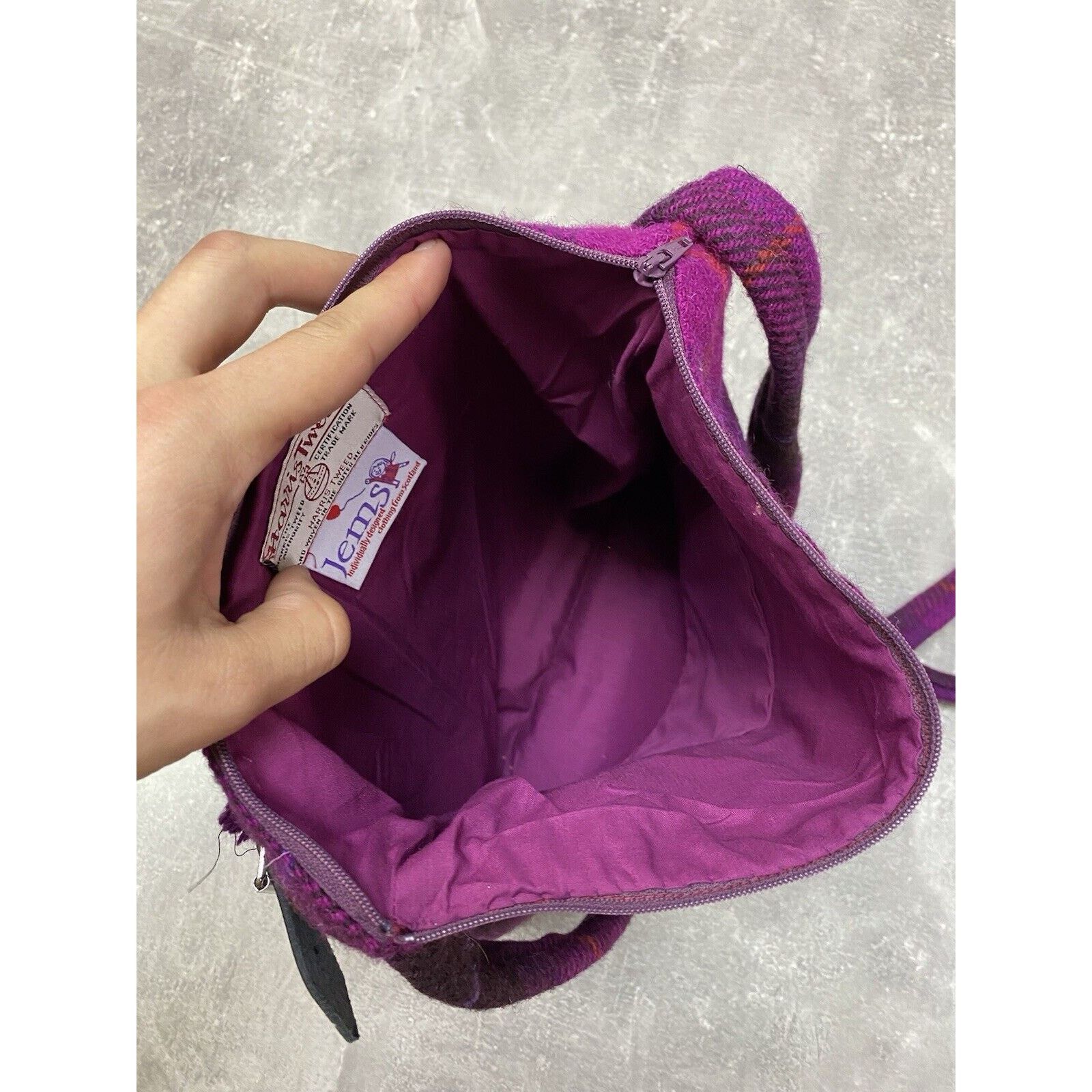 Harris Tweed × Vintage Harris Tweed Avant Garde Wool Vintage Pink Shoulders Bag Size ONE SIZE - 11 Thumbnail