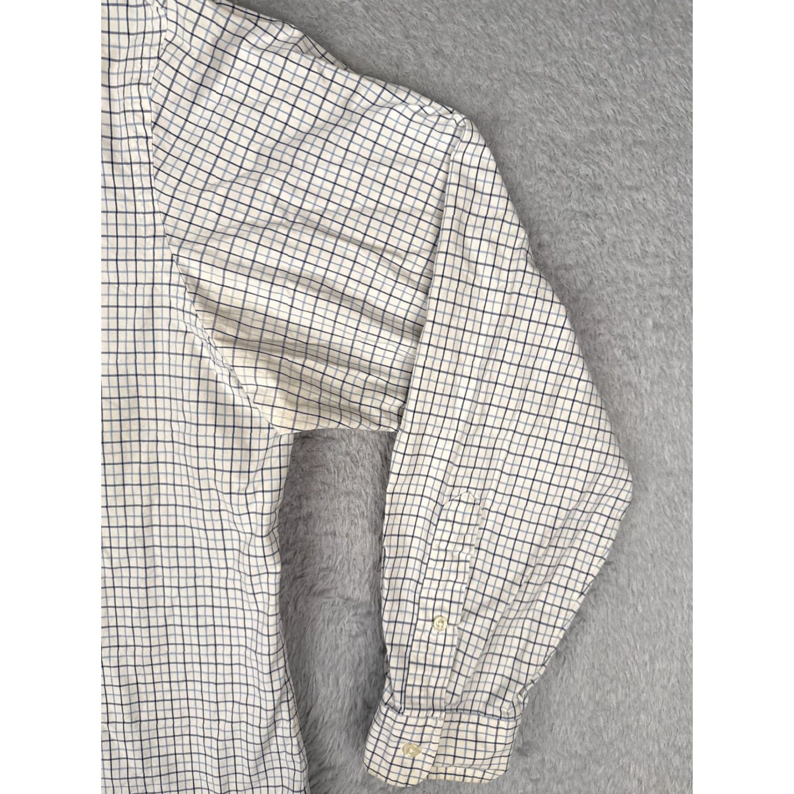 Polo Ralph Lauren VINTAGE Polo Ralph Lauren Shirt Men 2XL White Plaid Button-Up Long Sleeve Cotton Regular Mens Size US XXL / EU 58 / 5 - 2 Thumbnail
