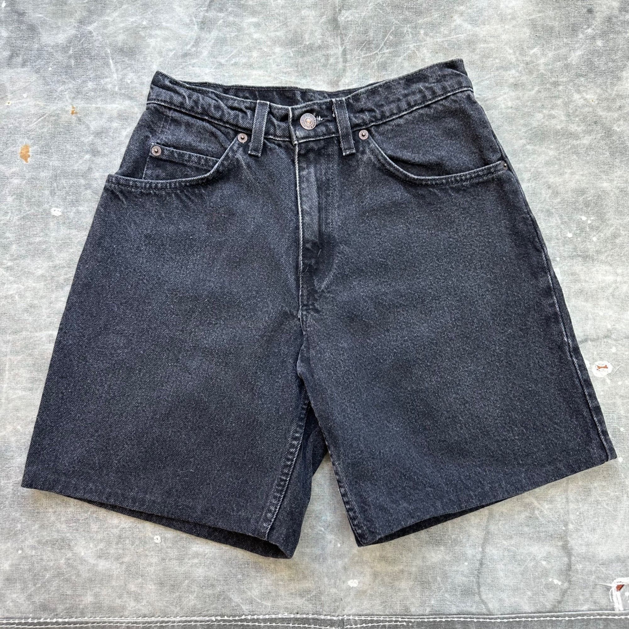 Levi's × Vintage Vintage Levi's 560 Orange Tab Black Denim Jorts