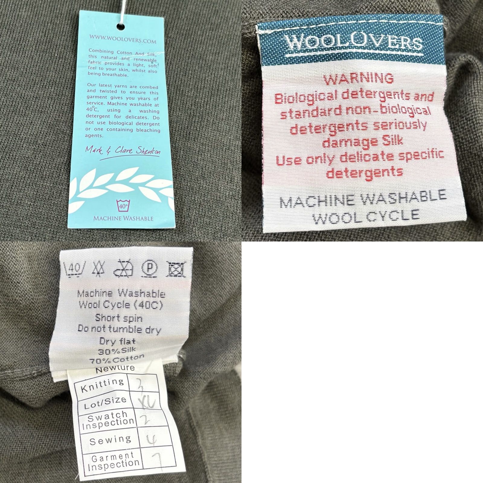 Vintage Woolovers Jumper XL Womens Khaki 1/2 Sleeve New With Tags BNWT Pullover Casual Winter Autumn Spring Summer Size XL / US 12-14 / IT 48-50 - 8 Thumbnail