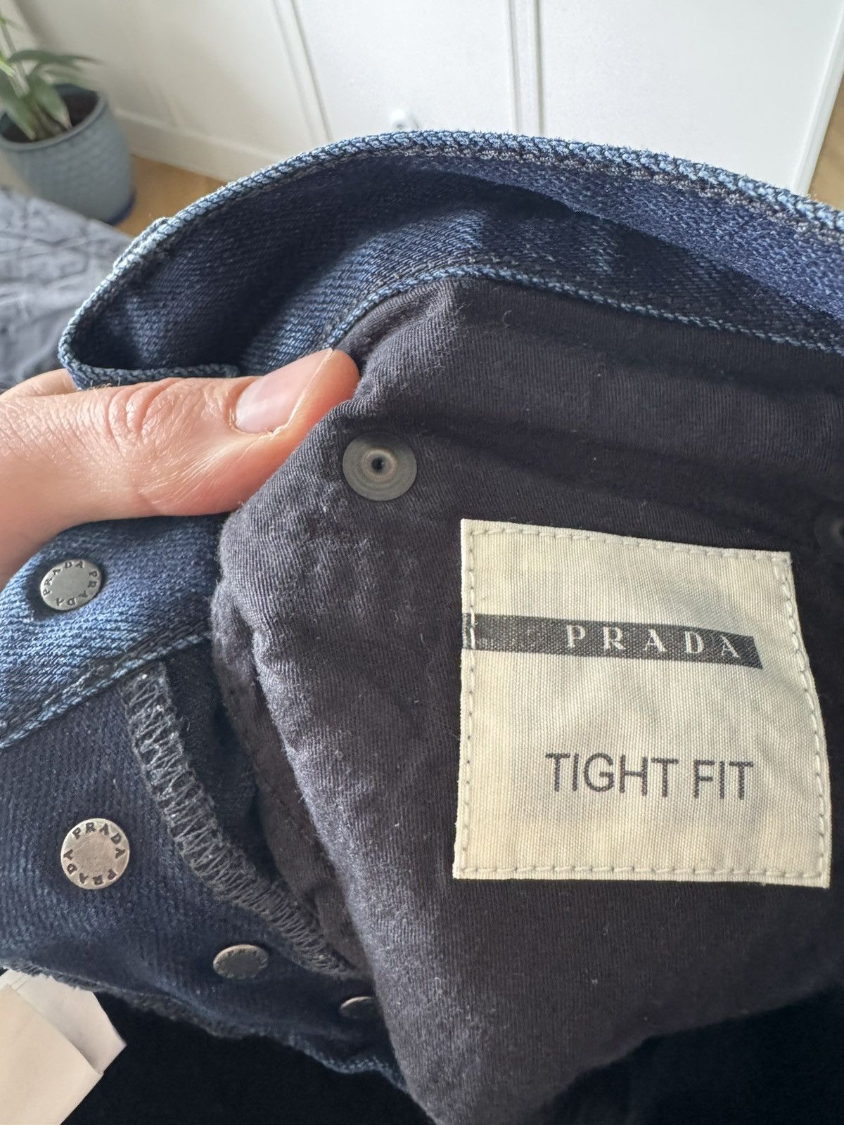 Prada Prada Blue Tight Fit Denim Jeans Designer Vintage Y2k Rare Size US 34 / EU 50 - 5 Thumbnail