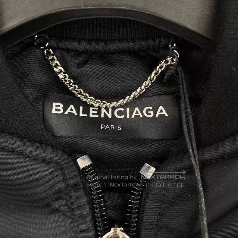 Balenciaga Balenciaga Back Sinners embroidered lettering flight jacke Size US S / EU 44-46 / 1 - 3 Thumbnail
