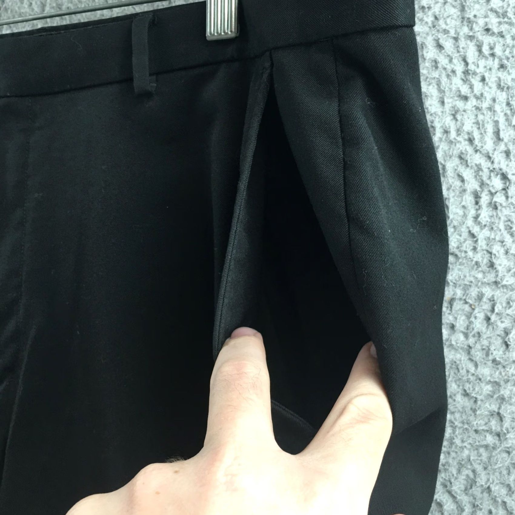 Calvin Klein Calvin Klein Dress Pants Mens 38x30 Black Mid Rise Casual Shirt Flat Front Straight Leg 39 Waist Regular Fit Size US 38 / EU 54 - 6 Thumbnail