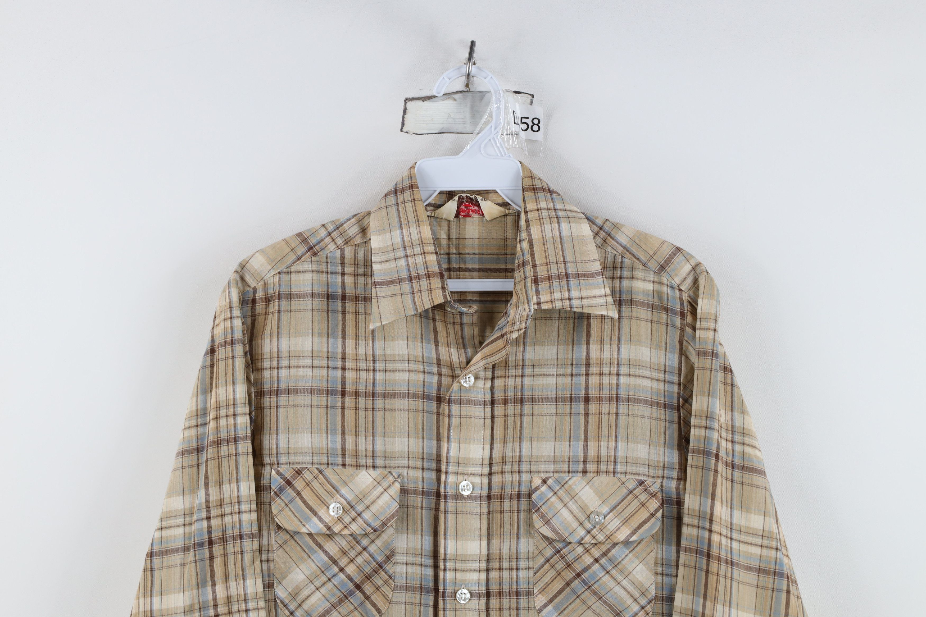 Levi's Vintage 70s Levis Wildfire Button Shirt Earth Tone Plaid Size US S / EU 44-46 / 1 - 2 Thumbnail