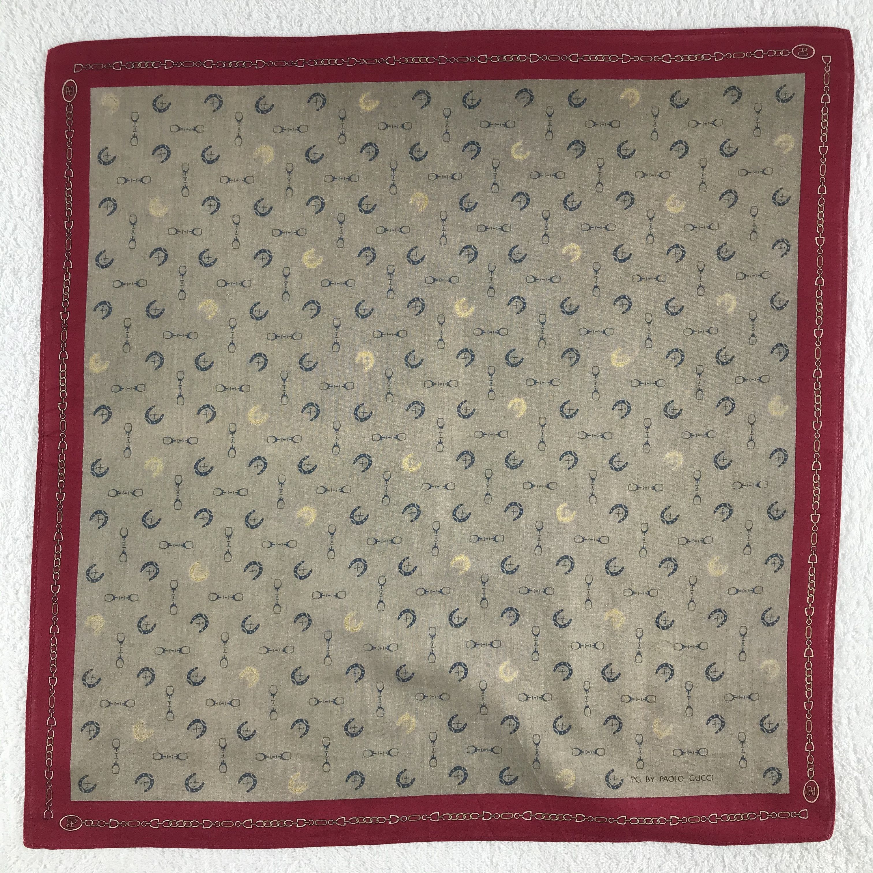 Paolo Gucci × Vintage Paolo Gucci Bandana / Handkerchief / Neckerchief - S317 Size ONE SIZE - 1 Thumbnail