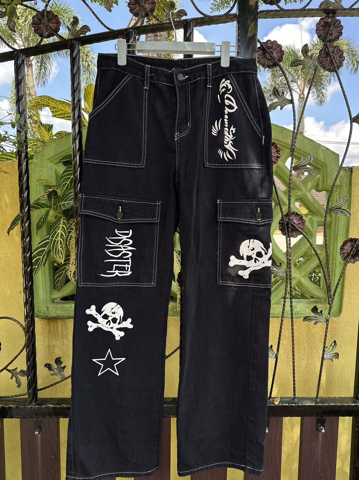 Kapital 💥Disaster Romwe Skull💥 Y2k Style Romwe 💥 Size US 30 / EU 46 - 1 Thumbnail