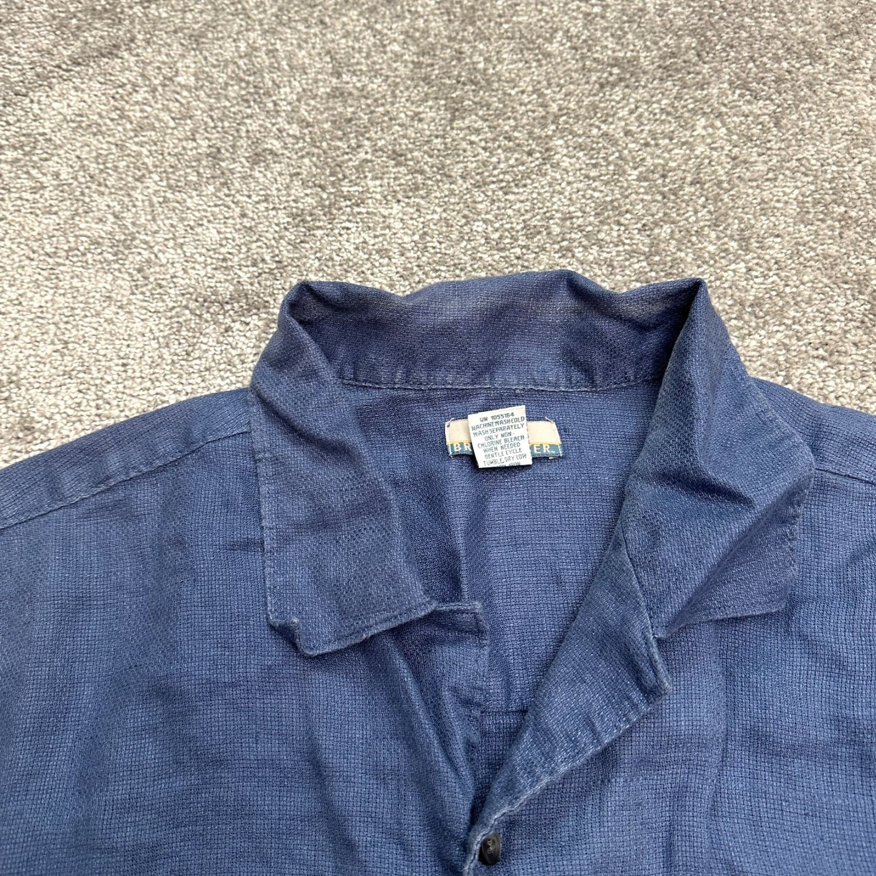 Vintage Breakwater Casual Button-Up Shirt Men's Medium Blue Short Sleeve Linen Pocket Lightweight Size US M / EU 48-50 / 2 - 3 Thumbnail