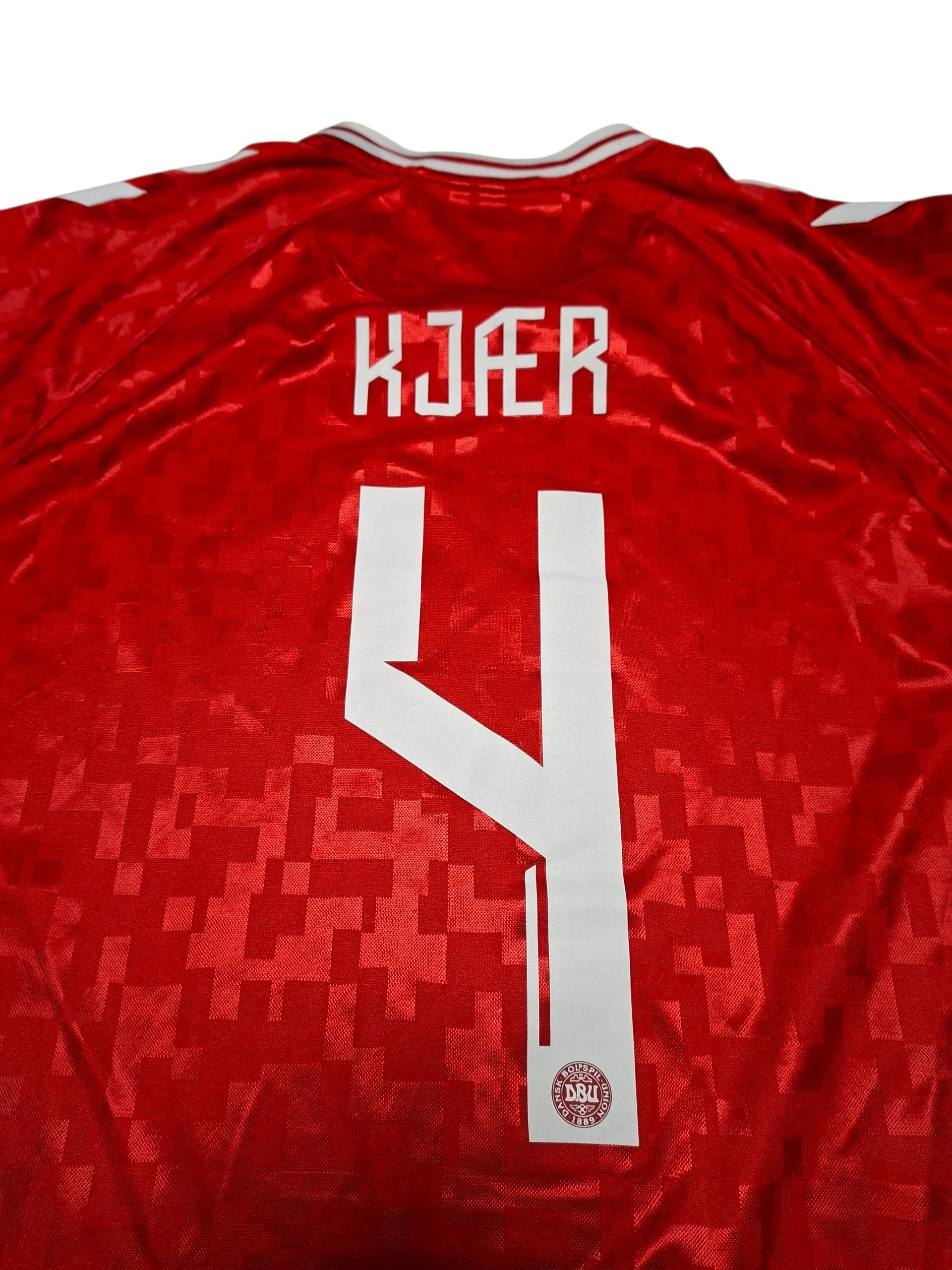 Hummel KJAER DENMARK HUMMEL VINTAGE EURO 2024 SOCCER JERSEY Size US XXL / EU 58 / 5 - 4 Thumbnail