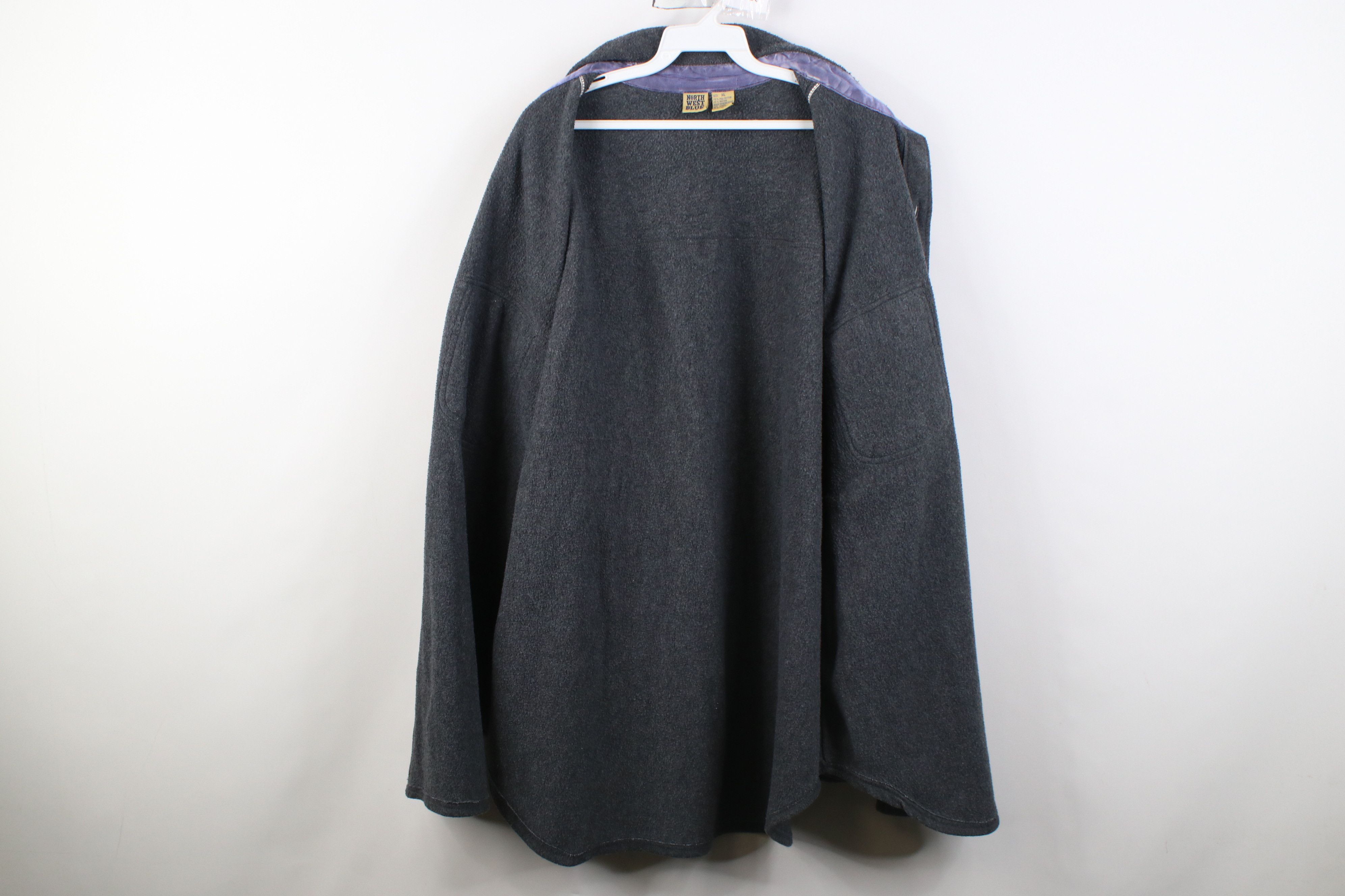 Vintage Vintage 90s Streetwear Baggy Fleece Button Shirt Jacket Jac Size US XL / EU 56 / 4 - 12 Thumbnail