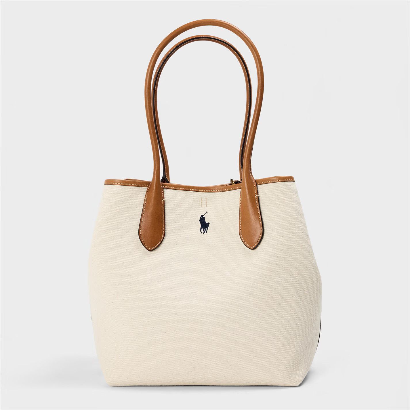 Polo Ralph Lauren o1g2r1mq0825 Size: OS / Bellport Medium Bag Natural/White Size ONE SIZE - 1 Thumbnail