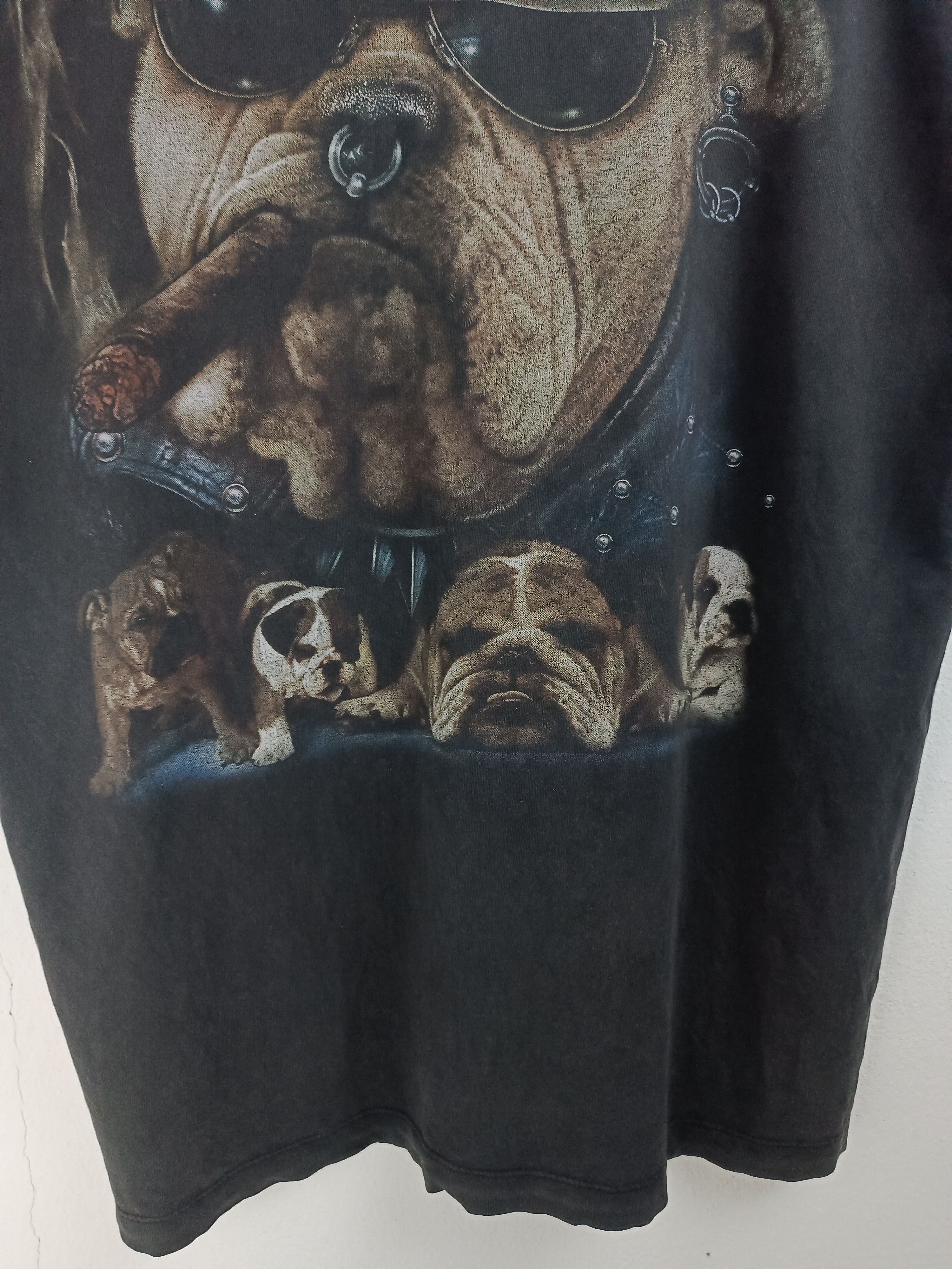 Vintage VINTAGE 90'S FADED BULL DOG BIKERS HARLEY VERY RARE TEE PETS Size US XL / EU 56 / 4 - 12 Thumbnail