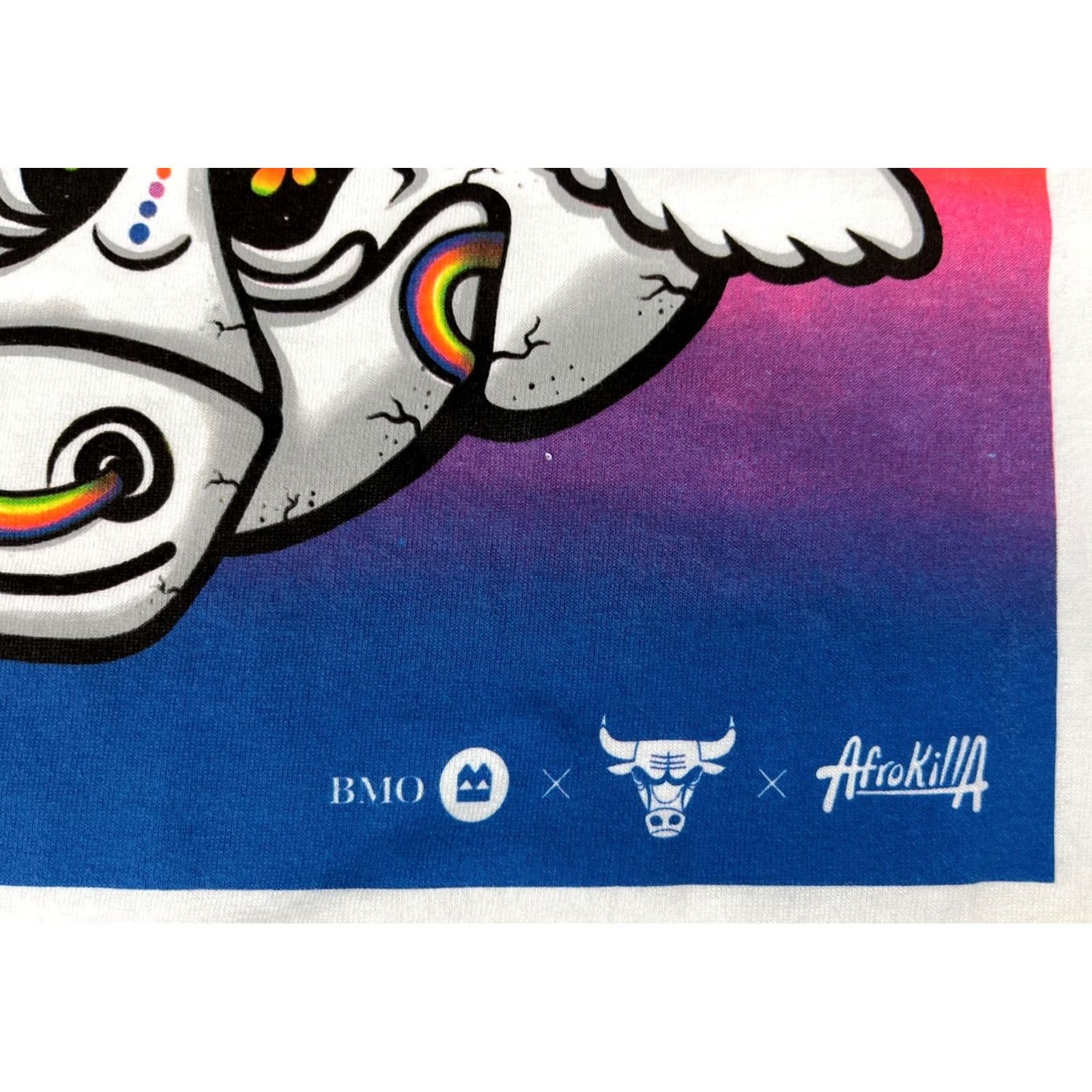 Port & Company Chicago Bulls AfroKillA T-Shirt Local Artist Series Contemporary Street Art Sz L Shirt Unisex Adults White Cotton Port & Company Graphic Print Size US L / EU 52-54 / 3 - 4 Thumbnail