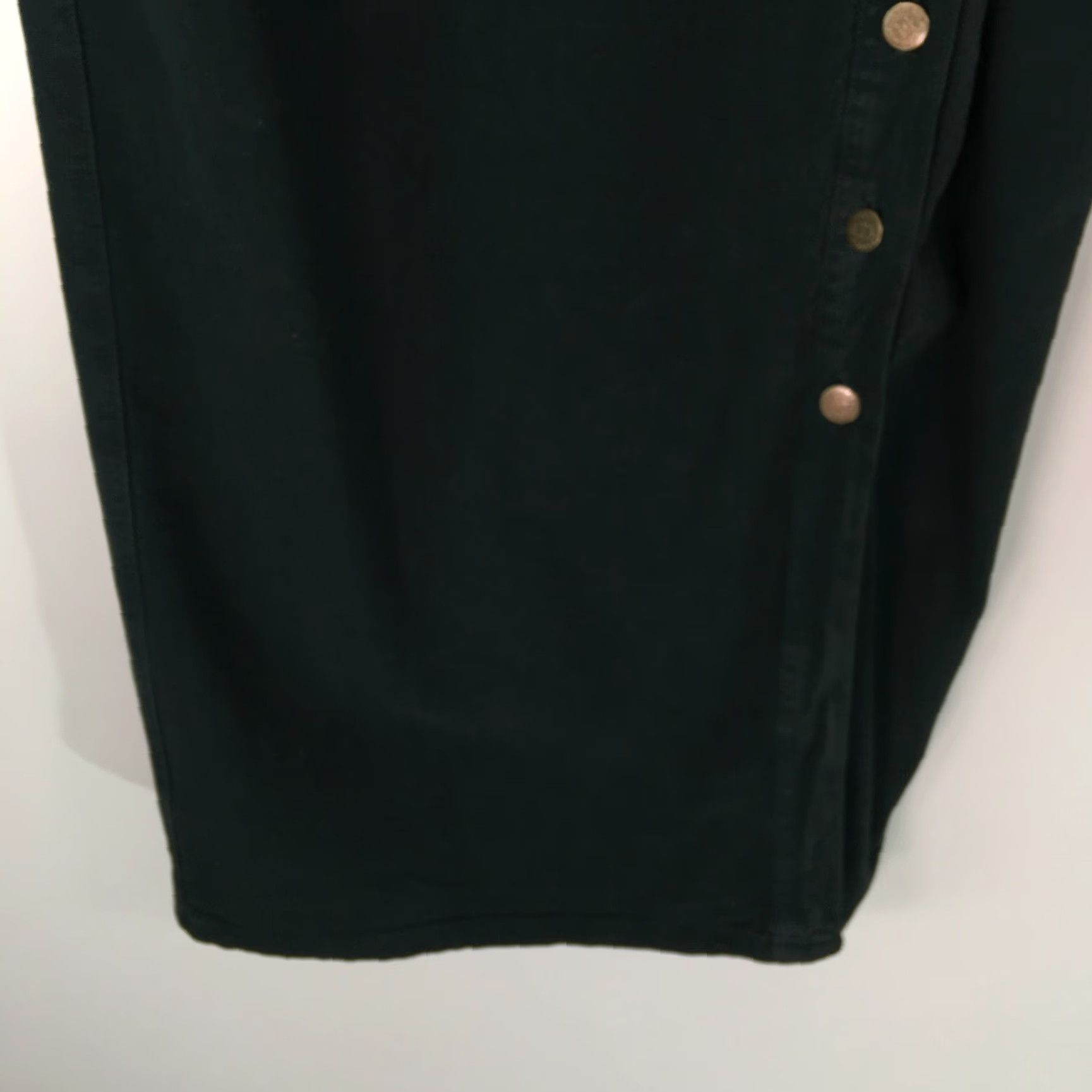Vintage Jones And Company Womens Knee Length Denim Jean Skirt Button Front Casual Green Size 14 Size 36" / US 14 / IT 50 - 5 Thumbnail