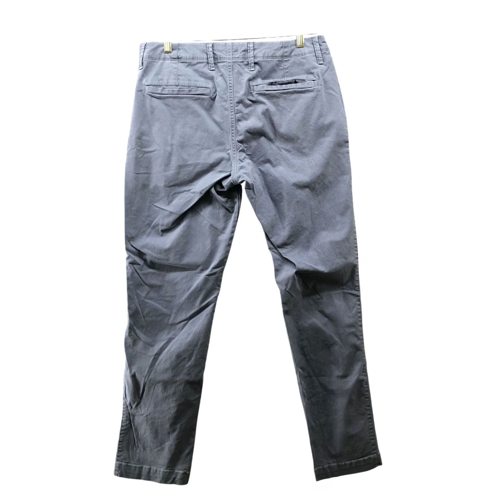 Gap Gap Lived In Slim Chino Pants Mens 34x32 Blue Pearl Stretch Flat Front Size 34 Regular 32 Inseam Cotton Blend Size US 34 / EU 50 - 2 Thumbnail