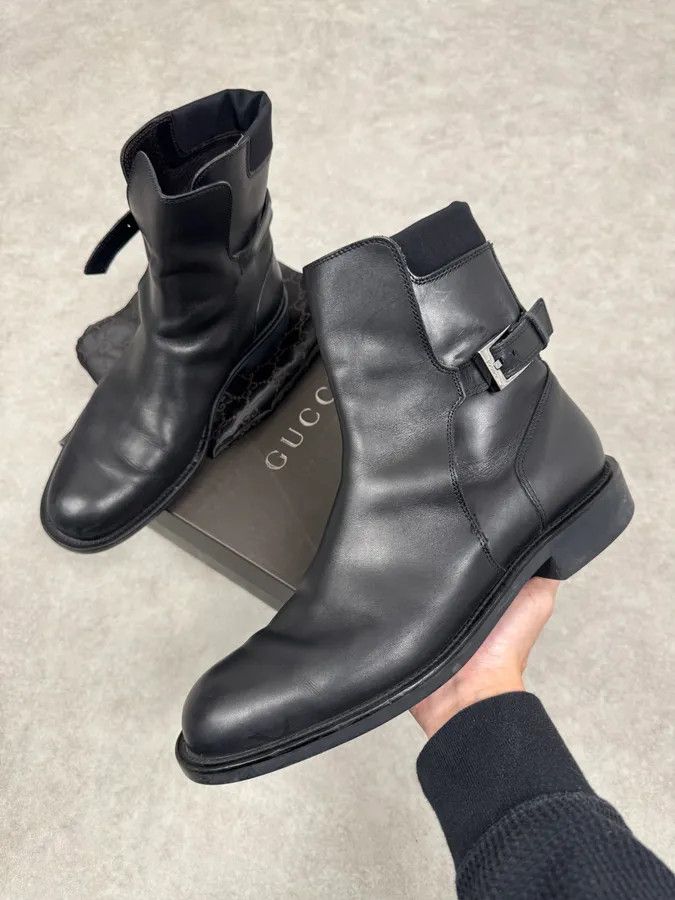 Gucci AW2008 Gucci Black Leather Classy Boots Size US 9 / EU 42 - 1 Thumbnail