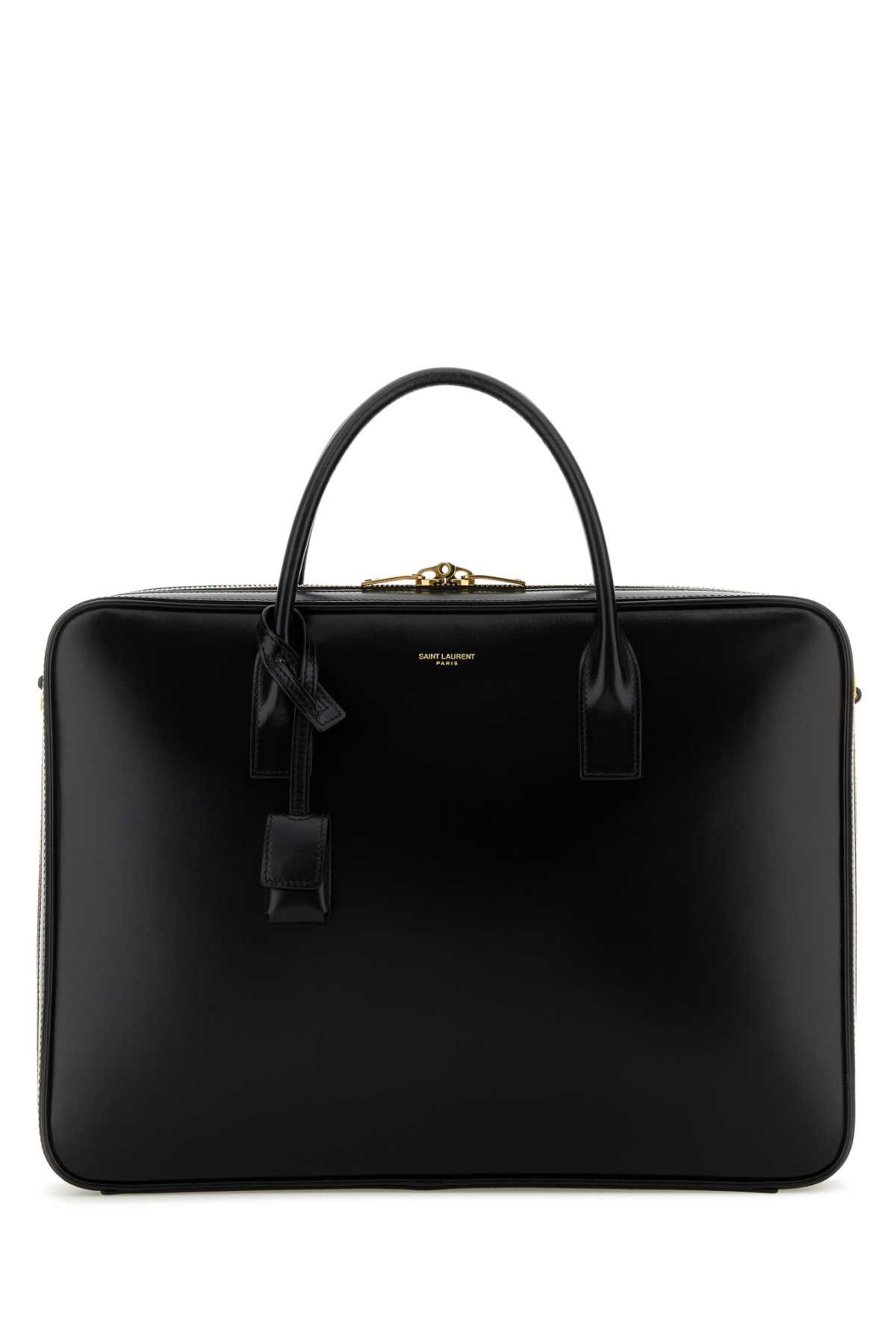 Saint Laurent Paris Black Leather Large Sac De Jour Handbag Size ONE SIZE - 1 Thumbnail