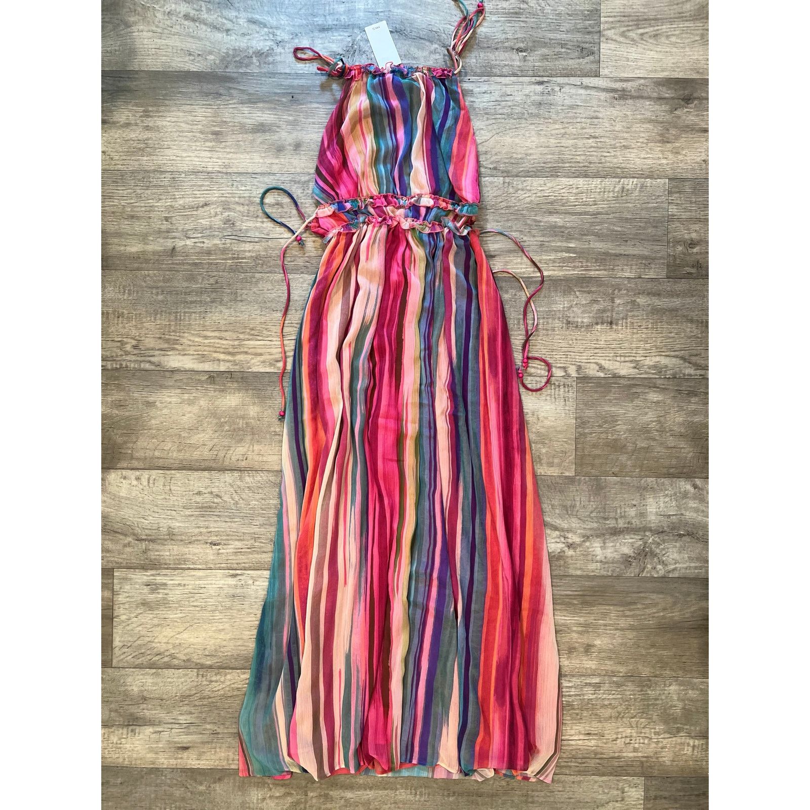 Mango MANGO Resort Stripe Halter Maxi Vacation Dress NWT Size S / US 4 / IT 40 - 23 Thumbnail