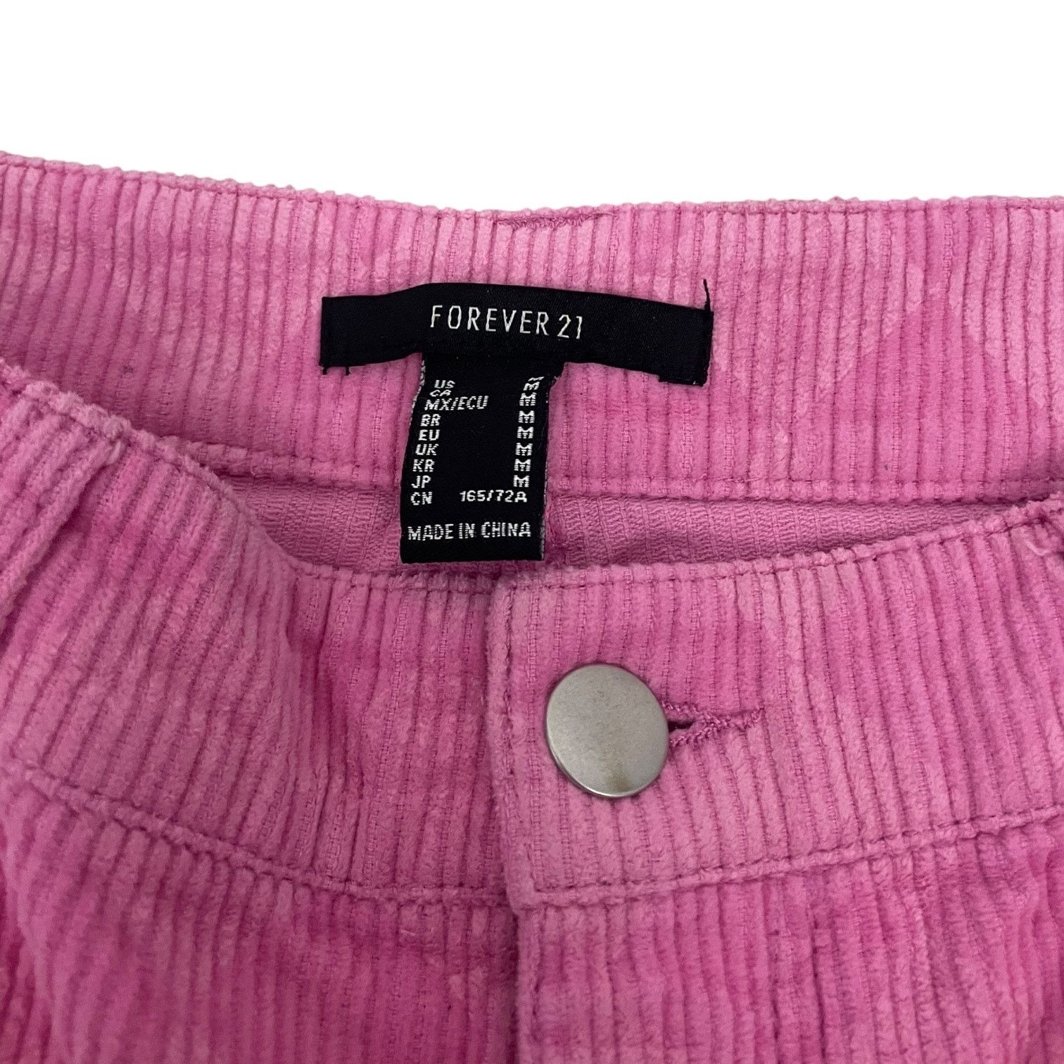 Forever 21 Forever 21 Pink Checkered Corduroy High Rise Wide Leg Pants Size 28" / US 6 / IT 42 - 6 Thumbnail