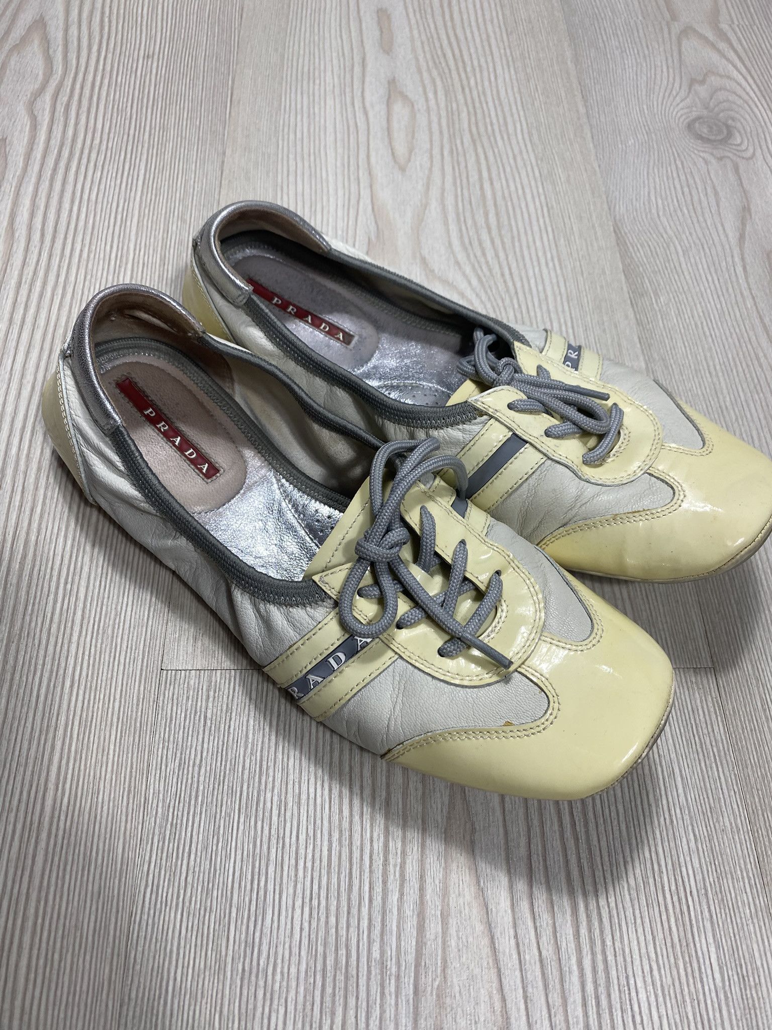 Prada Prada Ballet Flats Leather-Women Shoes Size US 6.5 / IT 36.5 - 1 Thumbnail
