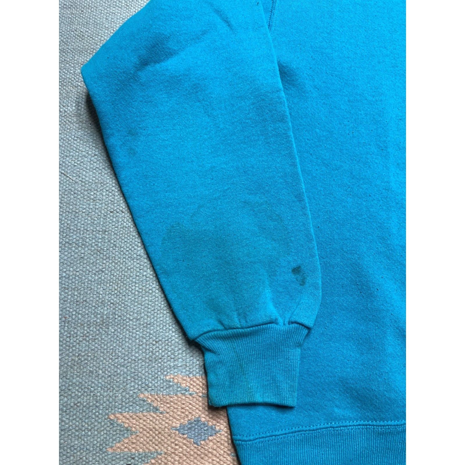 Jerzees VINTAGE 80s 90s Jerzees crewneck sweatshirt teal blue Made in USA men’s XL blue 90s pullover shirt Size US XL / EU 56 / 4 - 2 Thumbnail