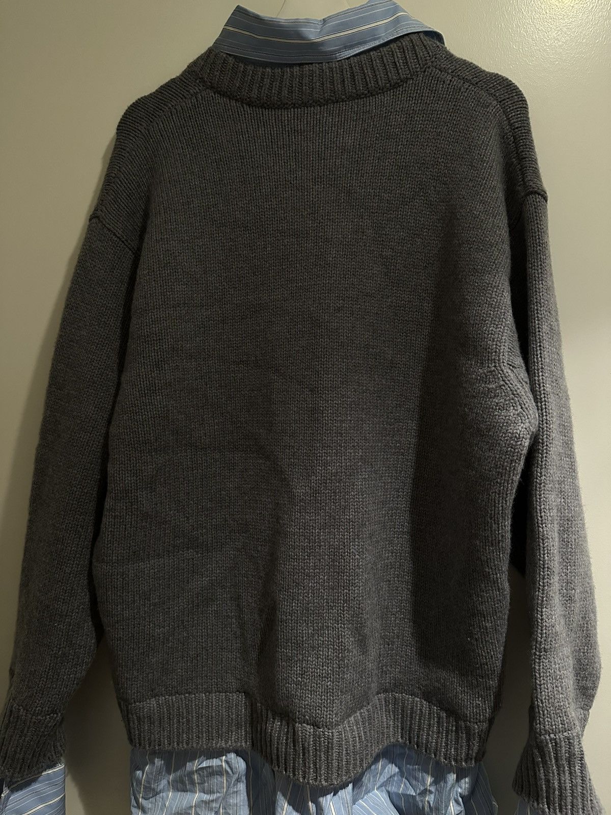Balenciaga BALENCIAGA LAYERED WOOL SWEATER SHIRT – SIZE M - OVERSIZED Size US M / EU 48-50 / 2 - 8 Thumbnail