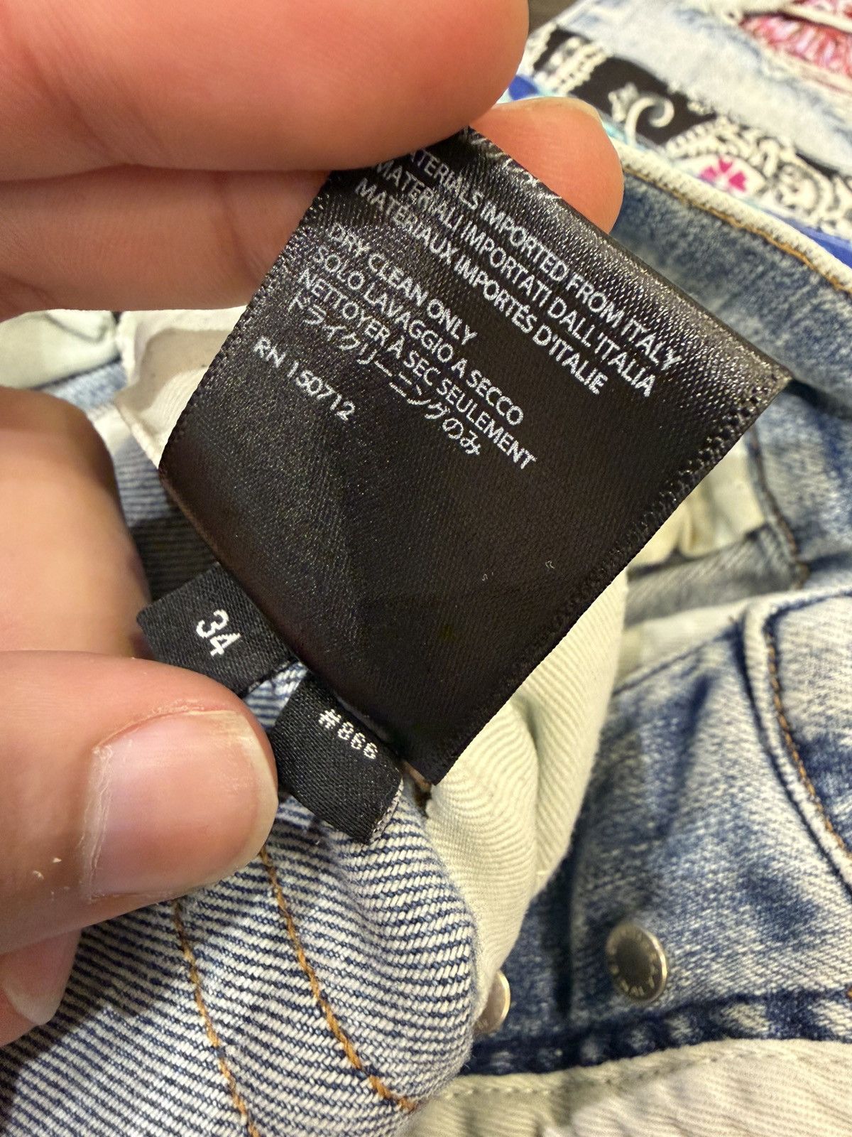 Amiri Amiri Pajama Art Patch Blue skinny jeans Size US 34 / EU 50 - 5 Thumbnail