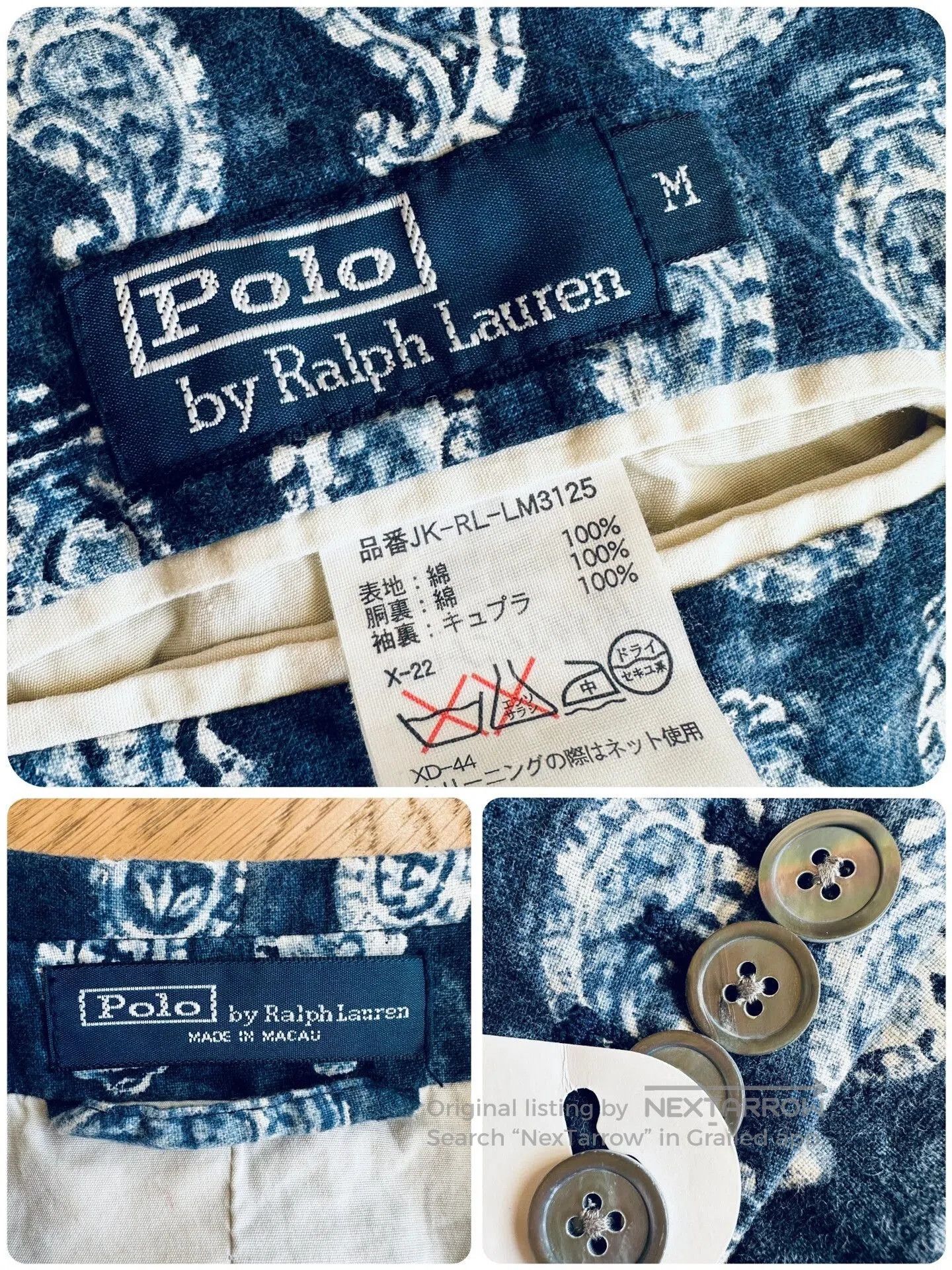 RLX Ralph Lauren Vintage Blue Dyed Polo Suit Jacket. Size US M / EU 48-50 / 2 - 9 Thumbnail