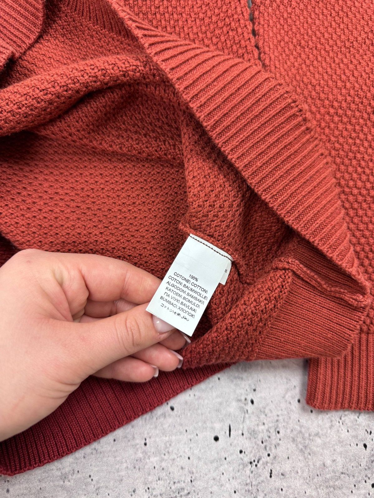 Brunello Cucinelli Brunello Cucinelli Italian Red Knit Sweater Sweatshirt Men L Size US L / EU 52-54 / 3 - 9 Thumbnail