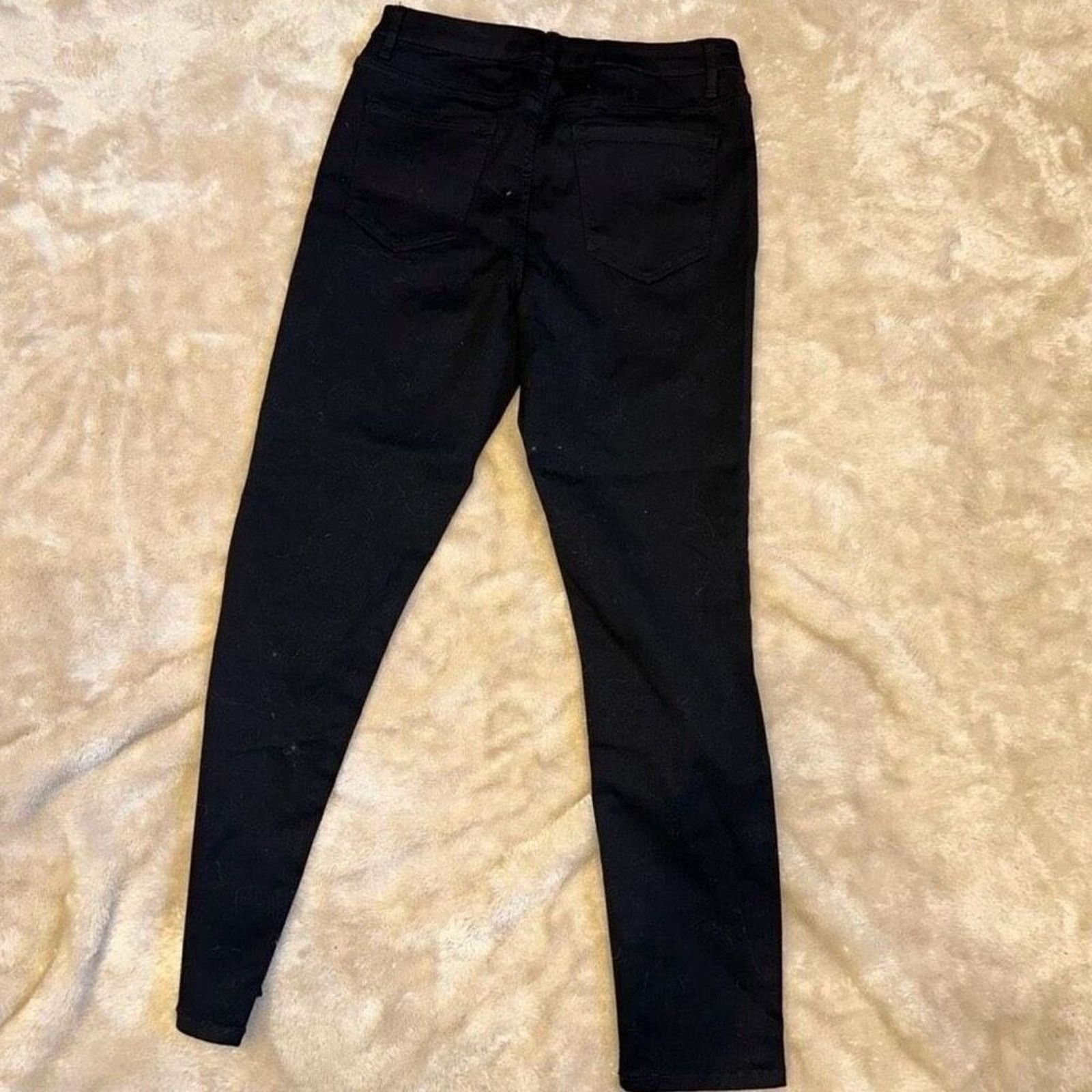 Vera Wang Simply Vera by Vera Wang Skinny Black Jeans | Sz 10 Size 32" / US 10 / IT 46 - 4 Thumbnail