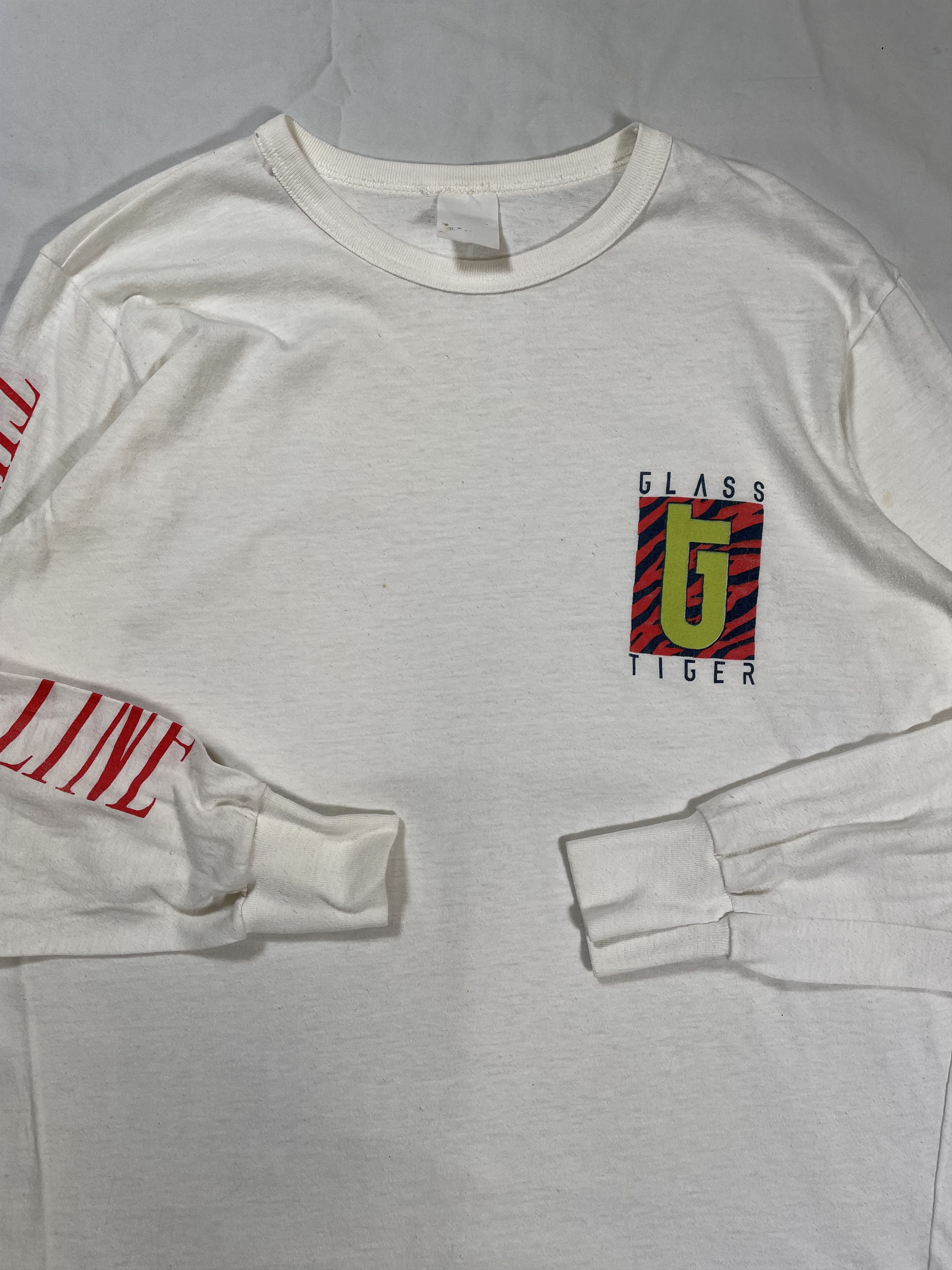 Band Tees × Vintage VTG 1986 Glass Tiger The Thin Red Line Album Band T-Shirt Size US L / EU 52-54 / 3 - 4 Thumbnail
