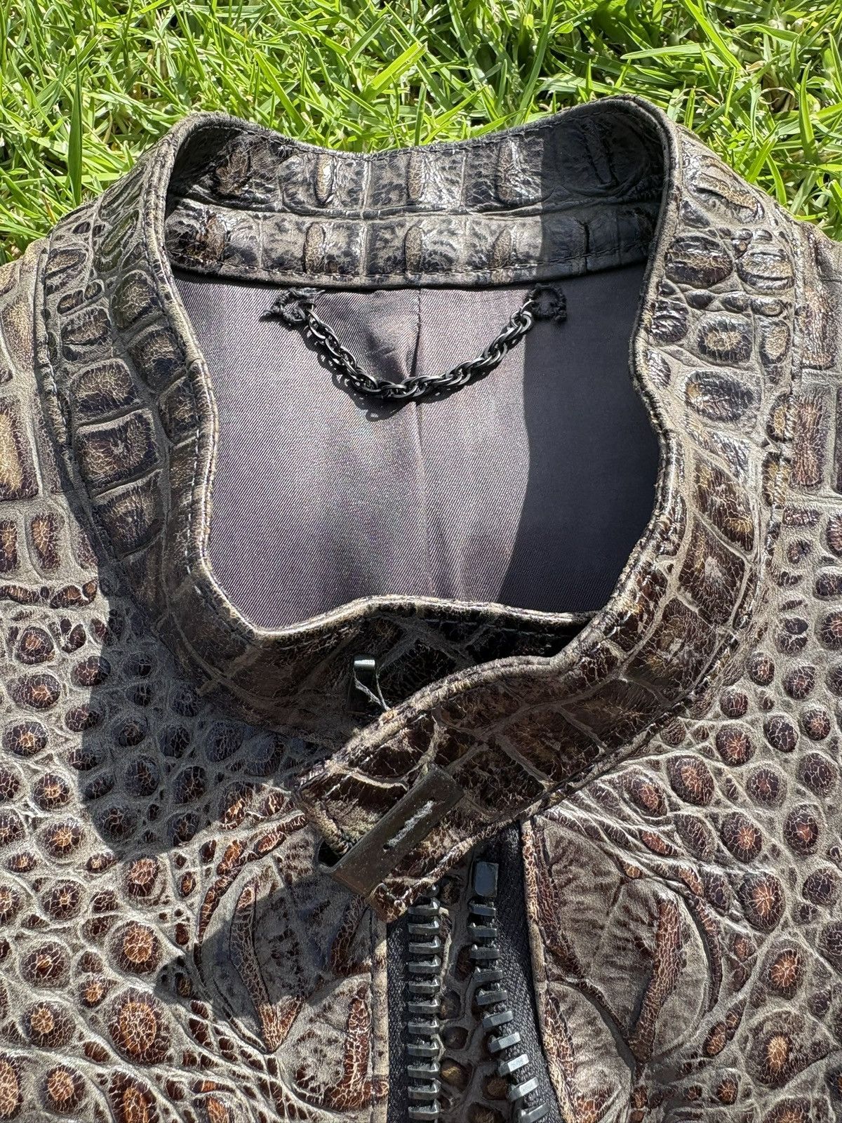 The Viridi-anne The Viridi-Anne Crocodile Leather Motorcycle Jacket Size US S / EU 44-46 / 1 - 4 Thumbnail
