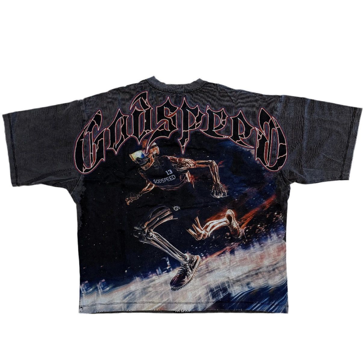 Godspeed Godspeed Run Club T-Shirt “Grey Wash” Size US S / EU 44-46 / 1 - 2 Thumbnail