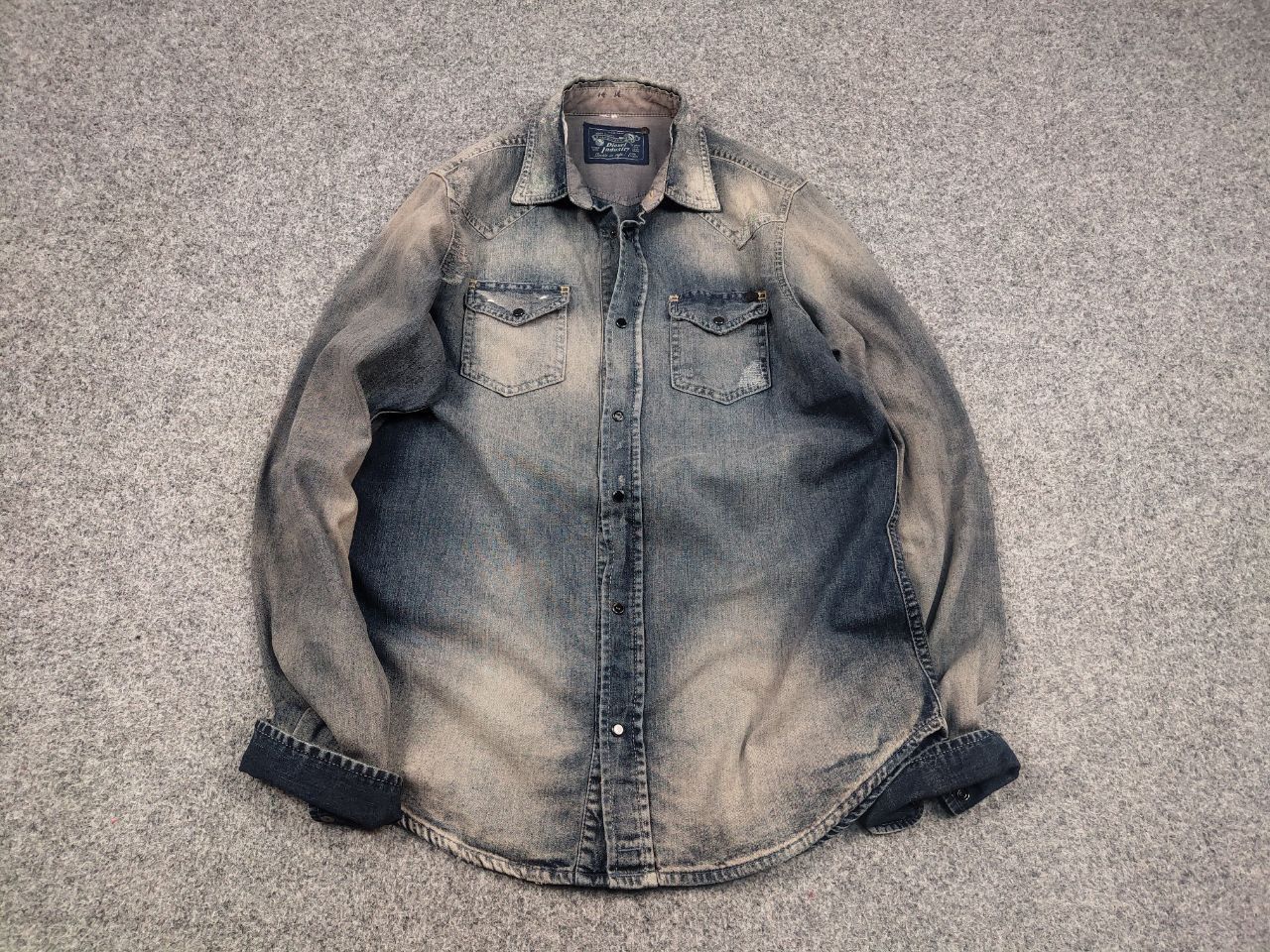Diesel Diesel Industry Sonora Faded Denim Shirt Long sleeve Y2K Size US S / EU 44-46 / 1 - 2 Thumbnail