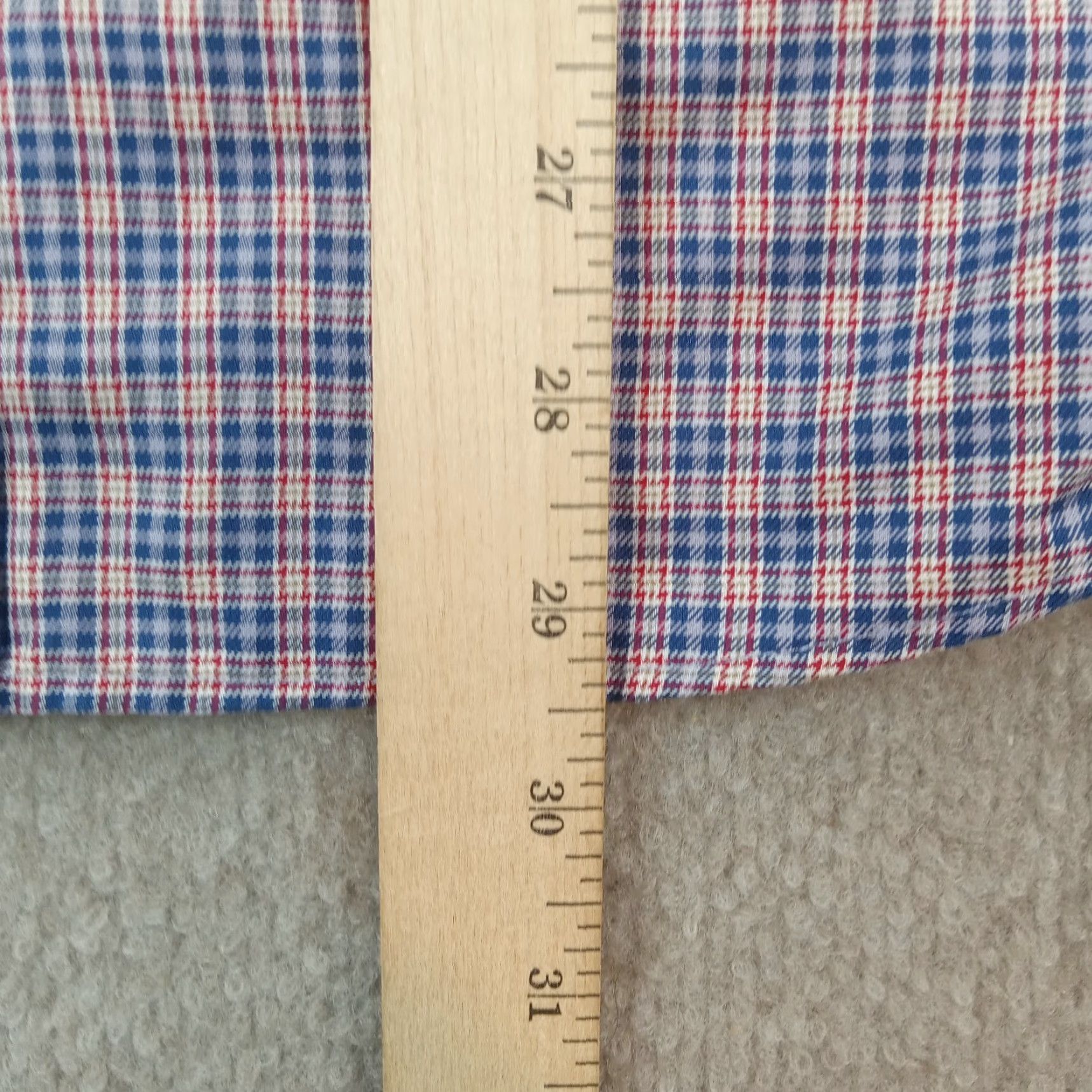 Jos. A. Bank Jos A Bank Shirt Mens Medium Blue Red Plaid Button Up Career Traveler Tailored Size US M / EU 48-50 / 2 - 3 Thumbnail