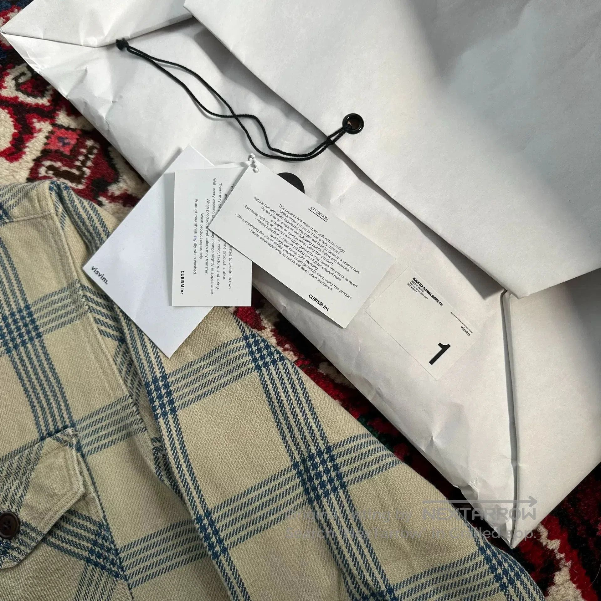 Visvim visvim indigo check long sleeve shirt. Size US M / EU 48-50 / 2 - 6 Thumbnail