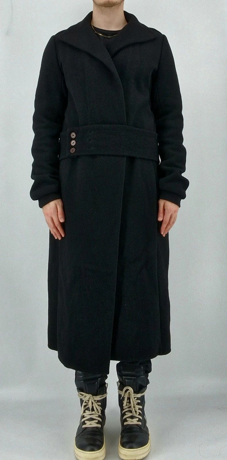 Rick Owens DSWT FW11 Heavy Cashmere Coat Limo Size US L / EU 52-54 / 3 - 3 Thumbnail