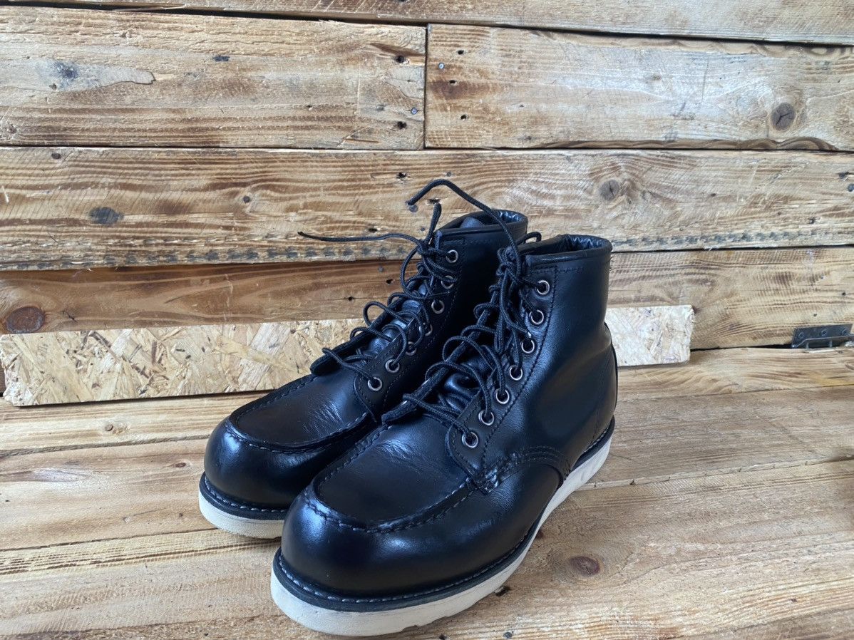 Red Wing Redwing Heritage moc-toe black leather boots sz 7.5E,40 Size US 7.5 / EU 40-41 - 4 Thumbnail