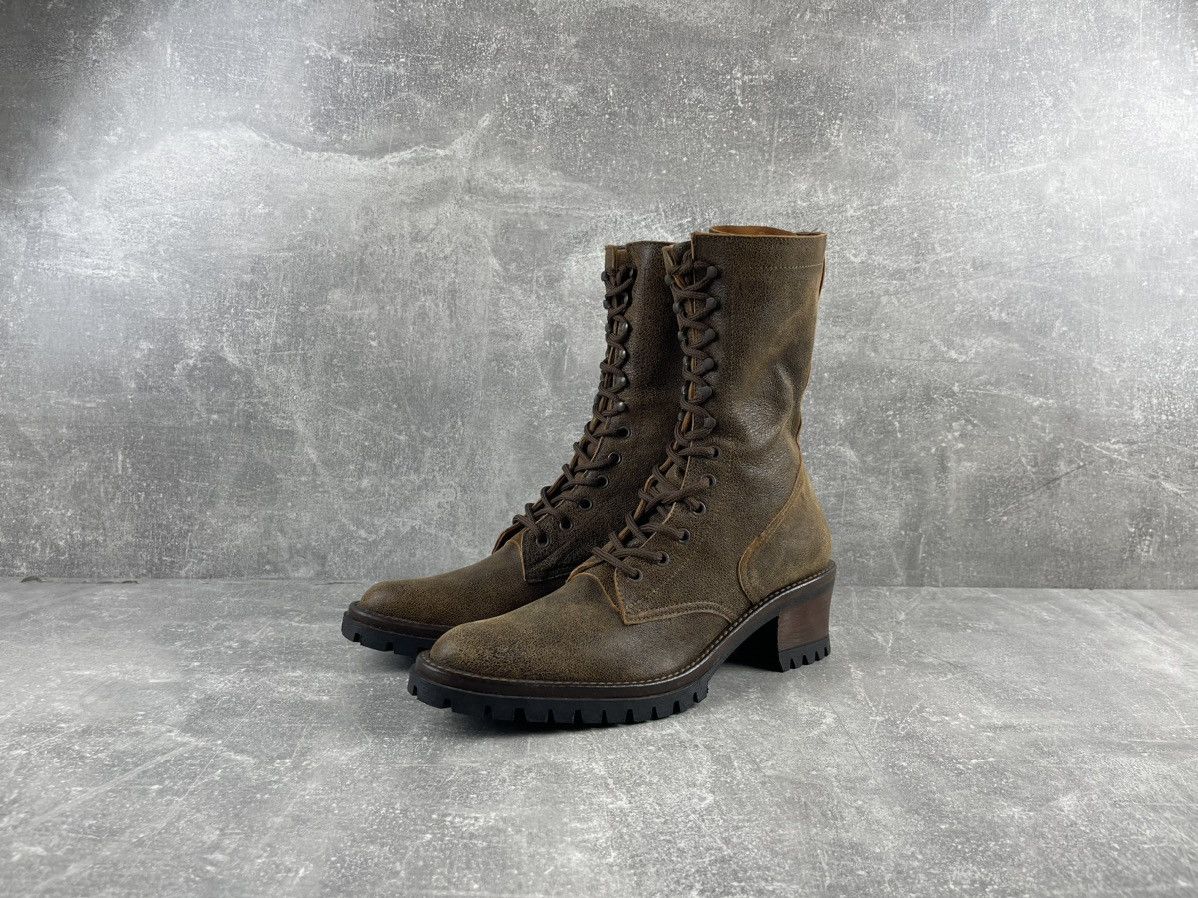 Vintage Vintage Italian Avant Garde Western Leather Brown Boots Size US 8 / IT 38 - 1 Thumbnail