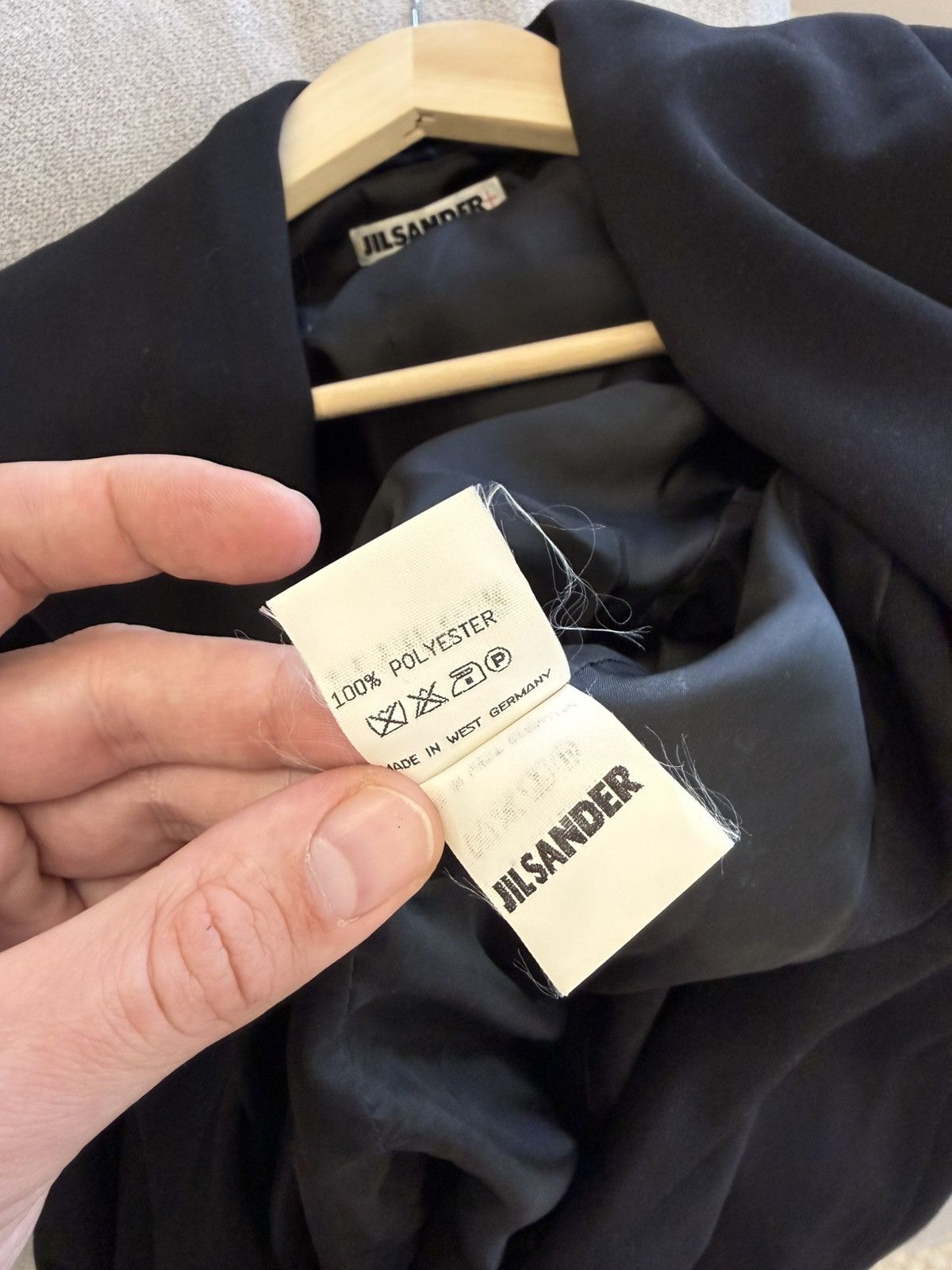 Jil Sander Archive 80-90s Jil Sander + West Germany Black Dress Coat Size M / US 6-8 / IT 42-44 - 11 Thumbnail