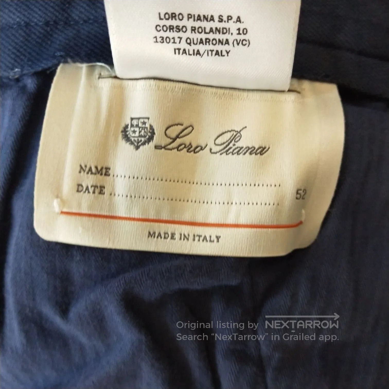 Loro Piana Loro Piana M Navy Straight-Leg Pants. Size US 36 / EU 52 - 4 Thumbnail