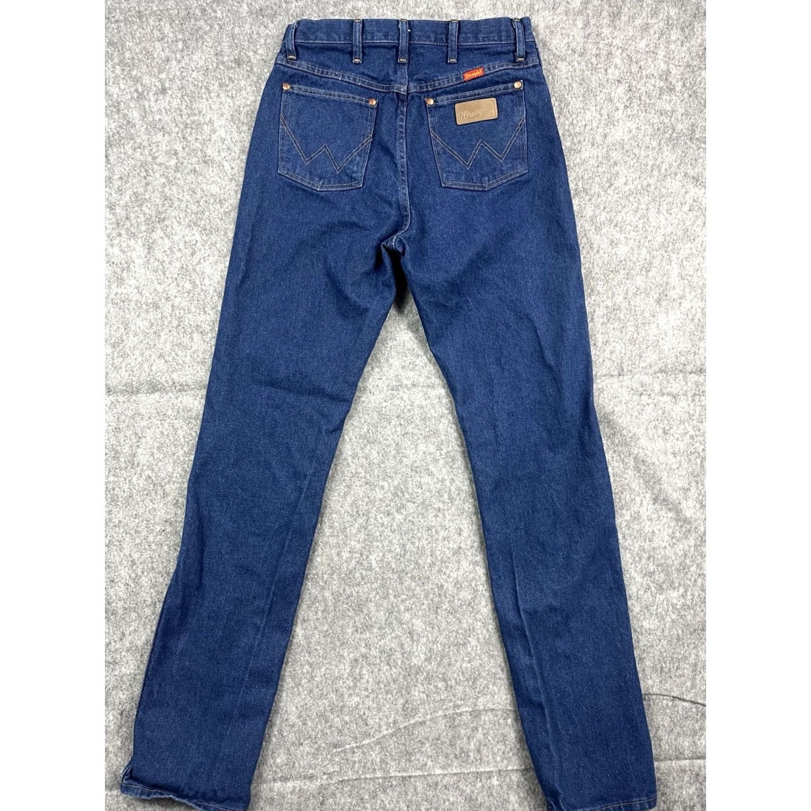 Wrangler VINTAGE Wrangler Women Cowboy Cut Straight Jeans Dark Wash 13x36 Regular 31x36 Blue Cowboy 5-Pocket Zipper Button Size 34" / US 12 / IT 48 - 2 Thumbnail