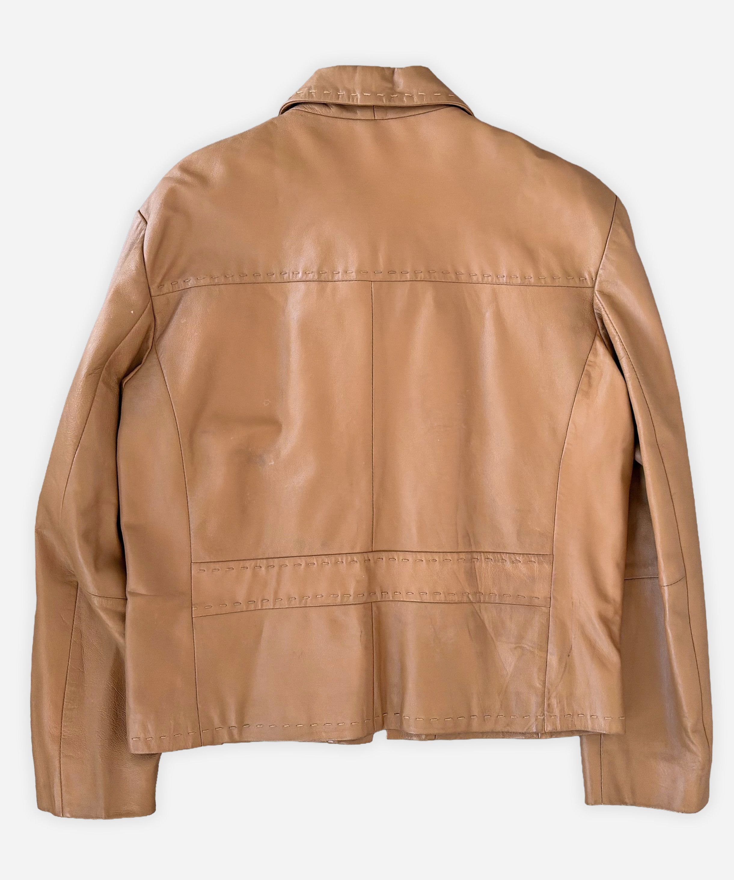 Roberto Cavalli ROBERTO CAVALLI Leather Jacket Brown Bomber Zip Vintage Size US M / EU 48-50 / 2 - 3 Thumbnail