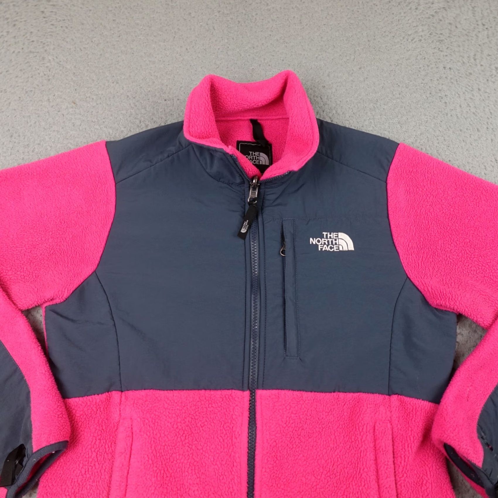 The North Face The North Face Denali Jacket Womens Small Pink Gray Polartec Full Zip Fleece Size S / US 4 / IT 40 - 4 Thumbnail