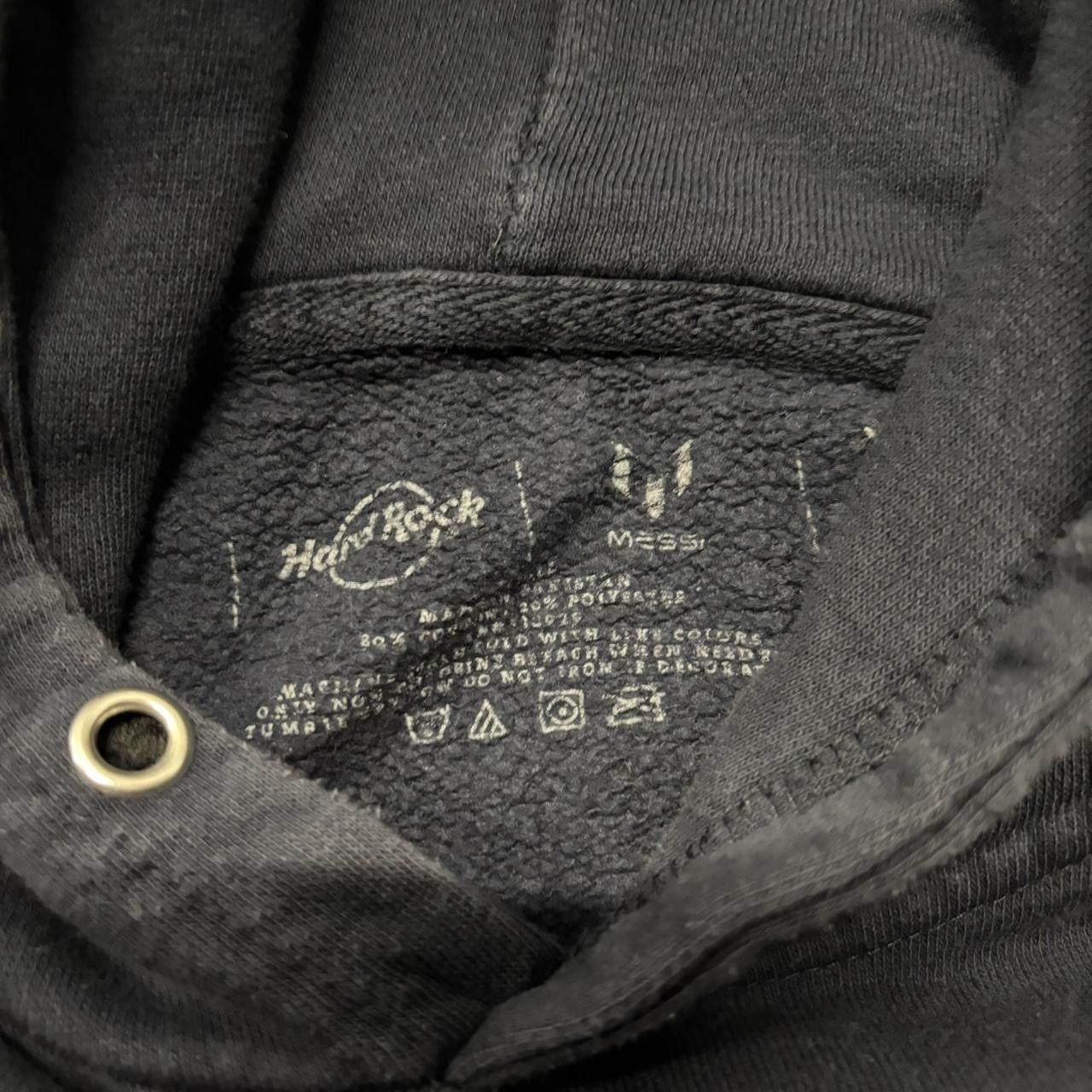 Hard Rock Cafe × Vintage Crazy Vintage Y2K/2000s Navy Blue Messi Hard Rock Cafe Tampa Soccer Hoodie! Size US S / EU 44-46 / 1 - 7 Thumbnail