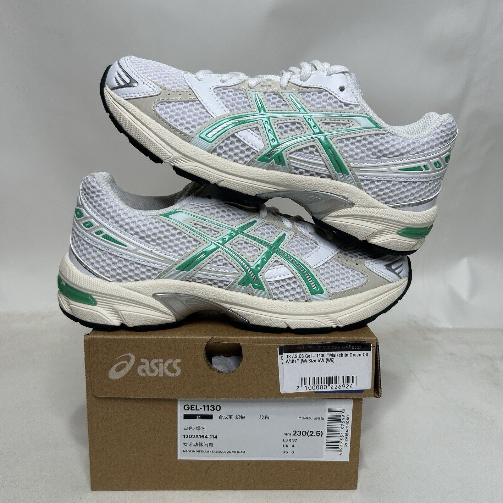 Asics ASICS Gel-1130 “White Malachite Green” 2024 Size US 6 / IT 36 - 1 Thumbnail